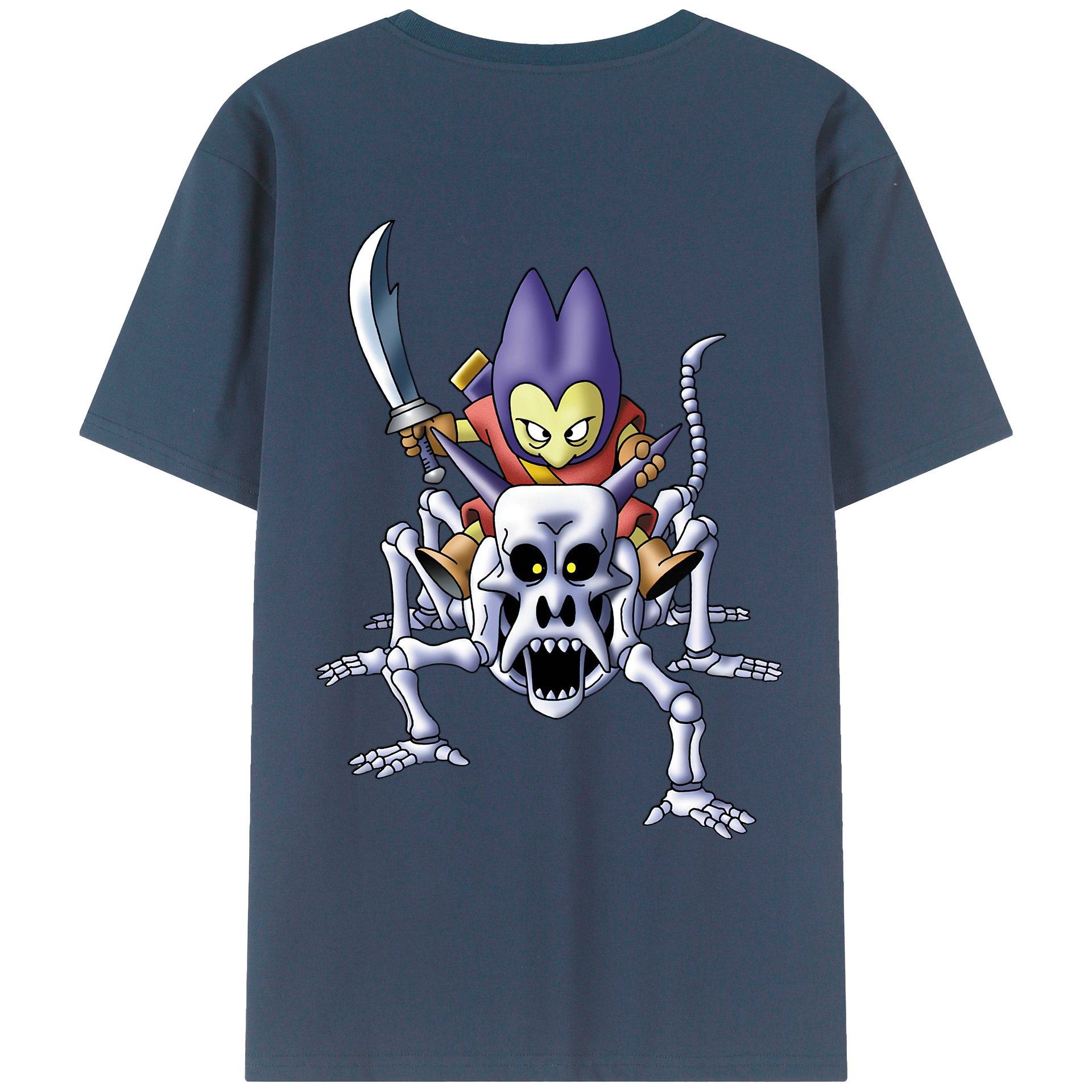 （画像用） ドラゴンクエスト Doragon Kuesuto Dragon Quest 綿100％ メンズ半袖Tシャツ（バックプリント） 通気性