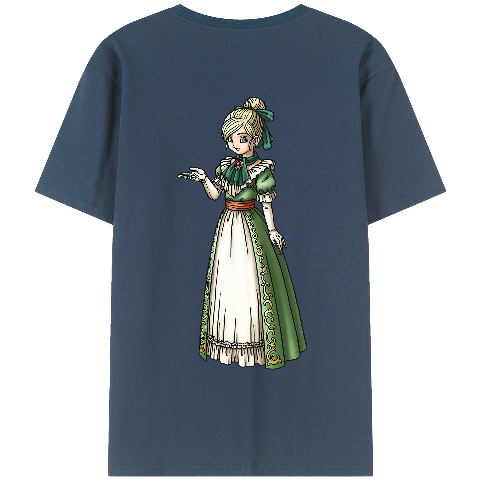 （画像用） ドラゴンクエスト Doragon Kuesuto Dragon Quest 綿100％ メンズ半袖Tシャツ（バックプリント） 通気性
