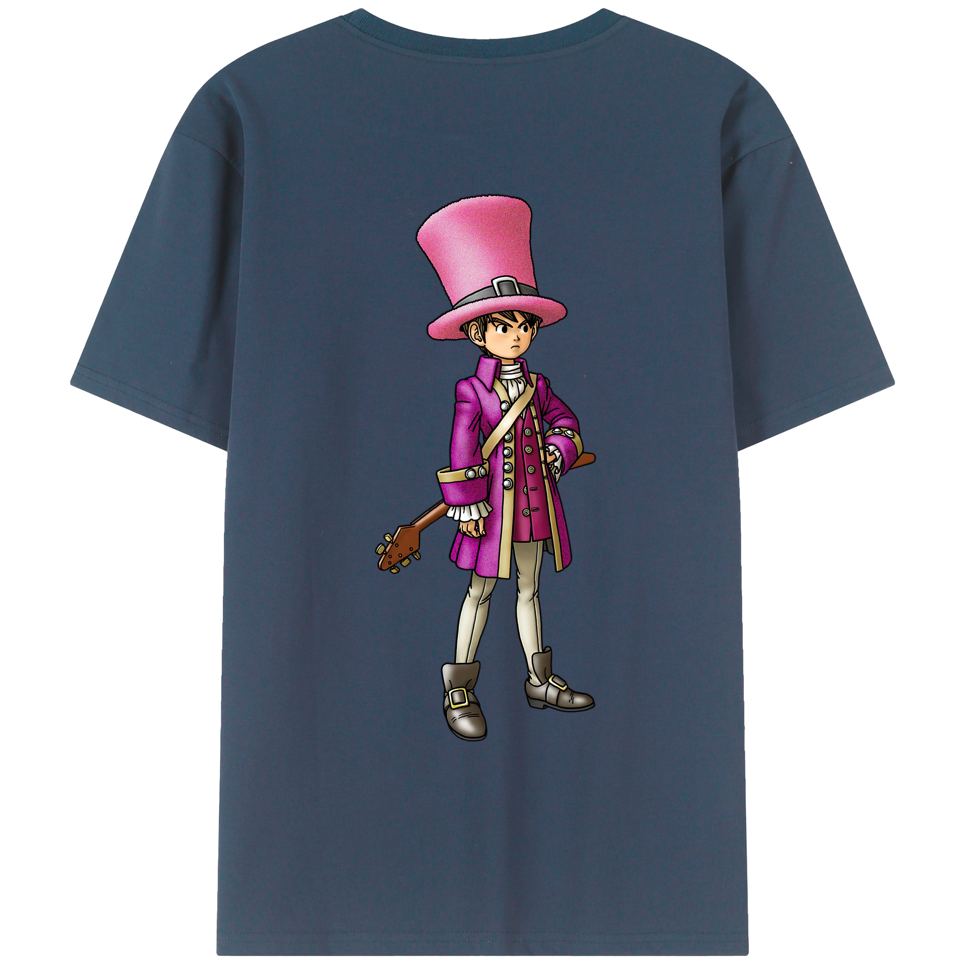（画像用） ドラゴンクエスト Doragon Kuesuto Dragon Quest 綿100％ メンズ半袖Tシャツ（バックプリント） 通気性