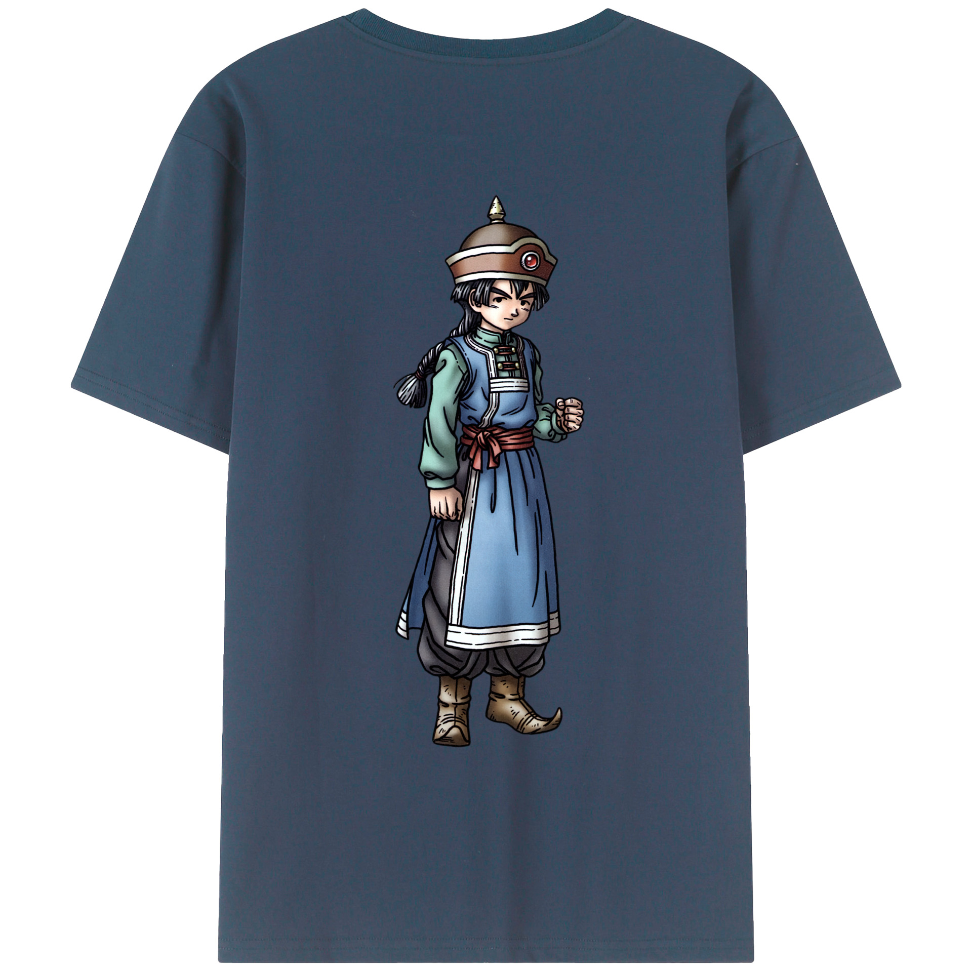 （画像用） ドラゴンクエスト Doragon Kuesuto Dragon Quest 綿100％ メンズ半袖Tシャツ（バックプリント） 通気性