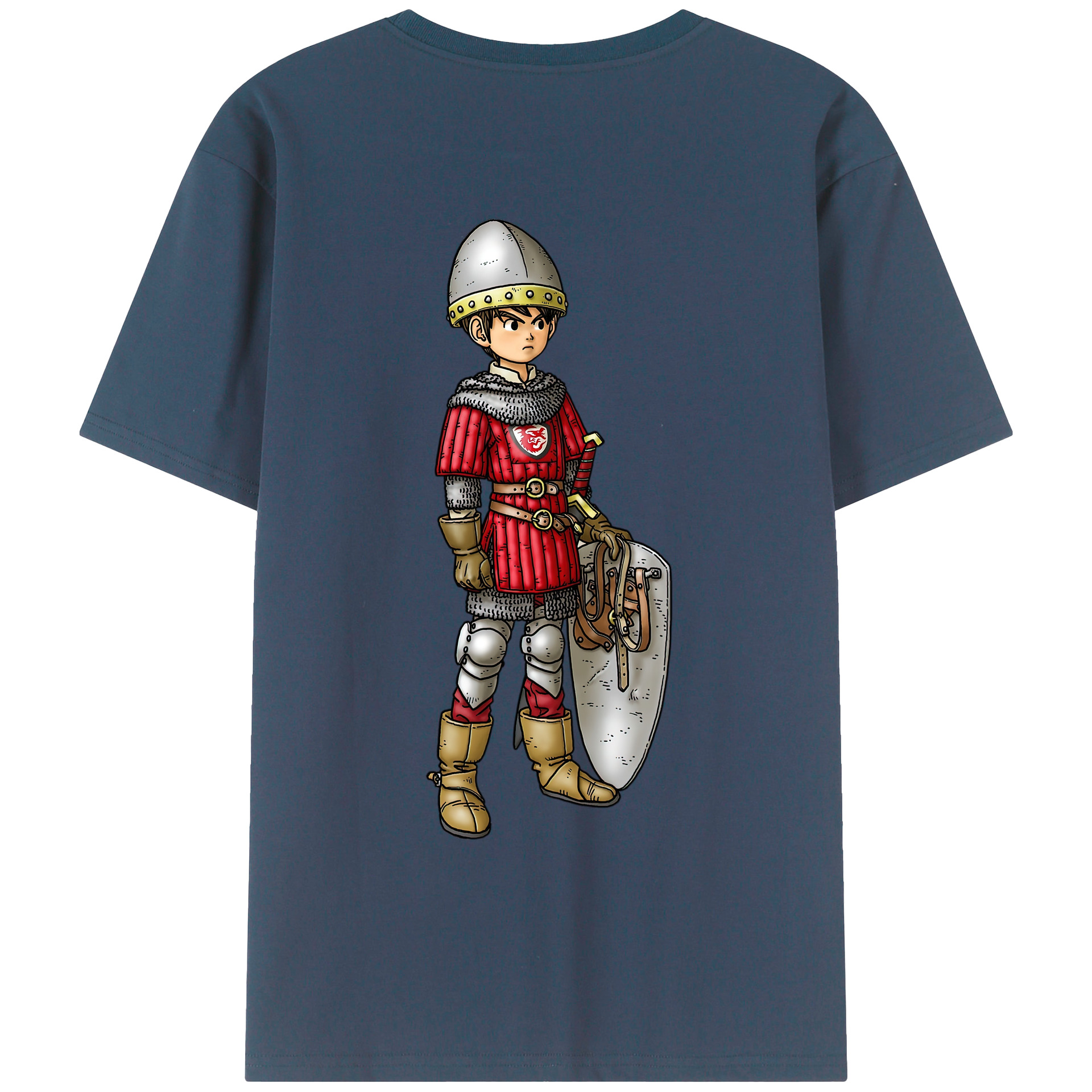 （画像用） ドラゴンクエスト Doragon Kuesuto Dragon Quest 綿100％ メンズ半袖Tシャツ（バックプリント） 通気性