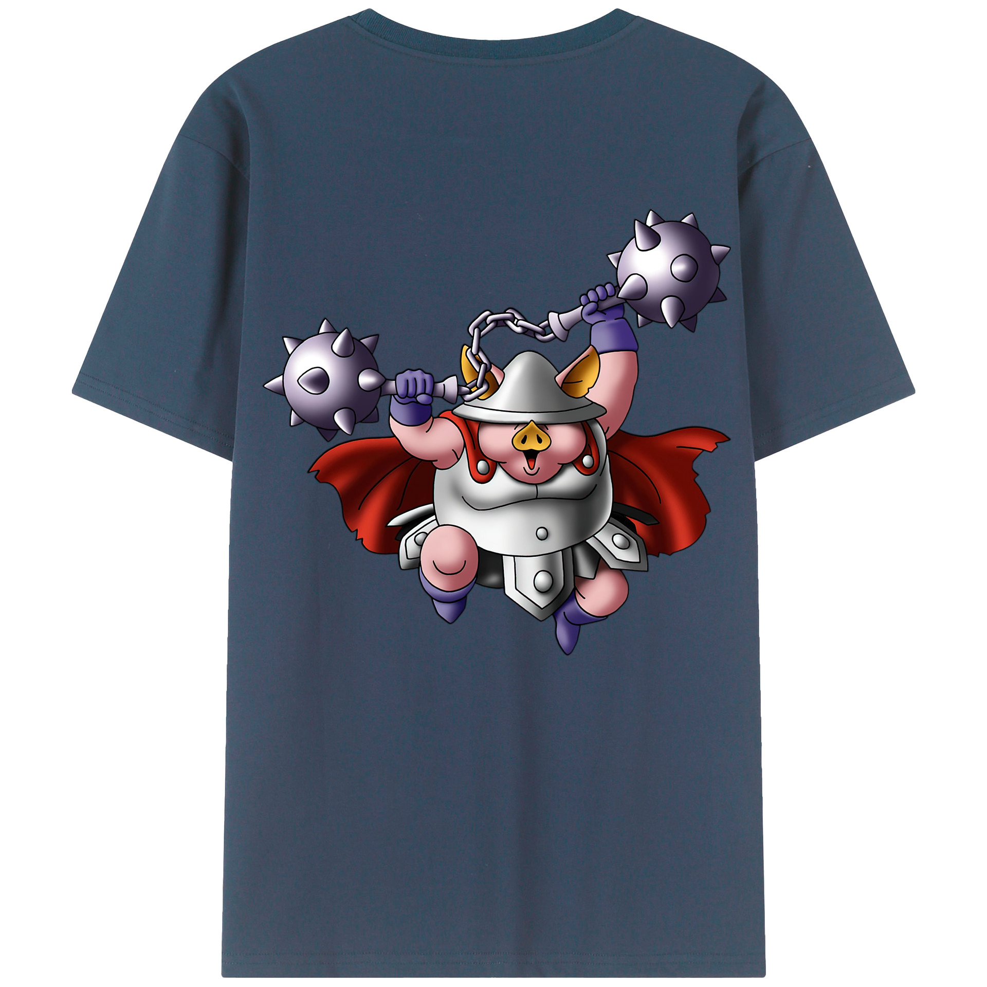 （画像用） ドラゴンクエスト Doragon Kuesuto Dragon Quest 綿100％ メンズ半袖Tシャツ（バックプリント） 通気性