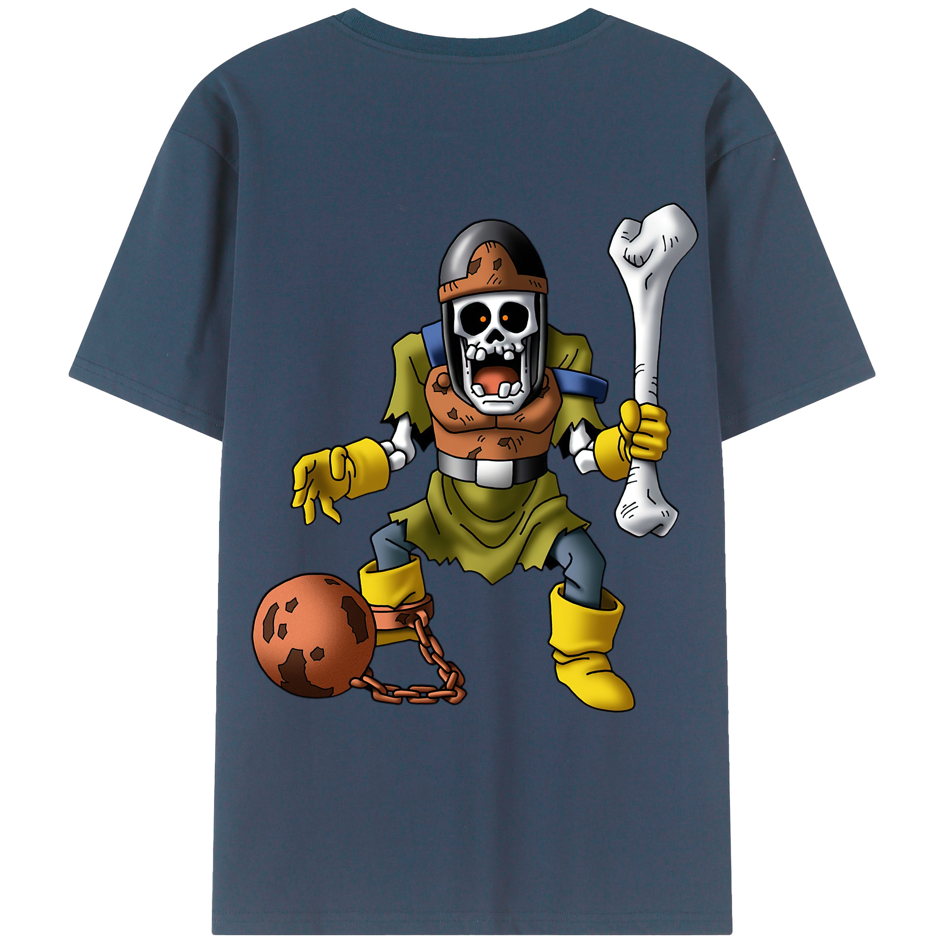 （画像用） ドラゴンクエスト Doragon Kuesuto Dragon Quest 綿100％ メンズ半袖Tシャツ（バックプリント） 通気性