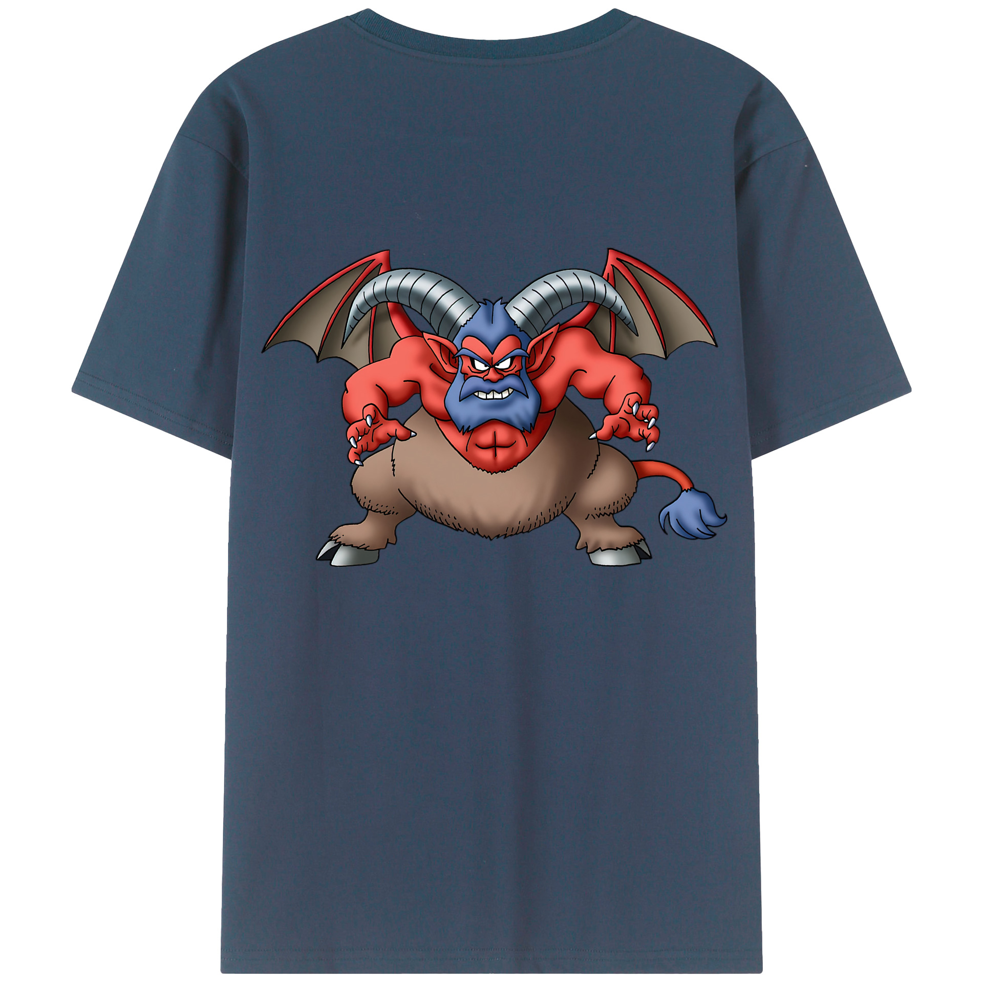 （画像用） ドラゴンクエスト Doragon Kuesuto Dragon Quest 綿100％ メンズ半袖Tシャツ（バックプリント） 通気性