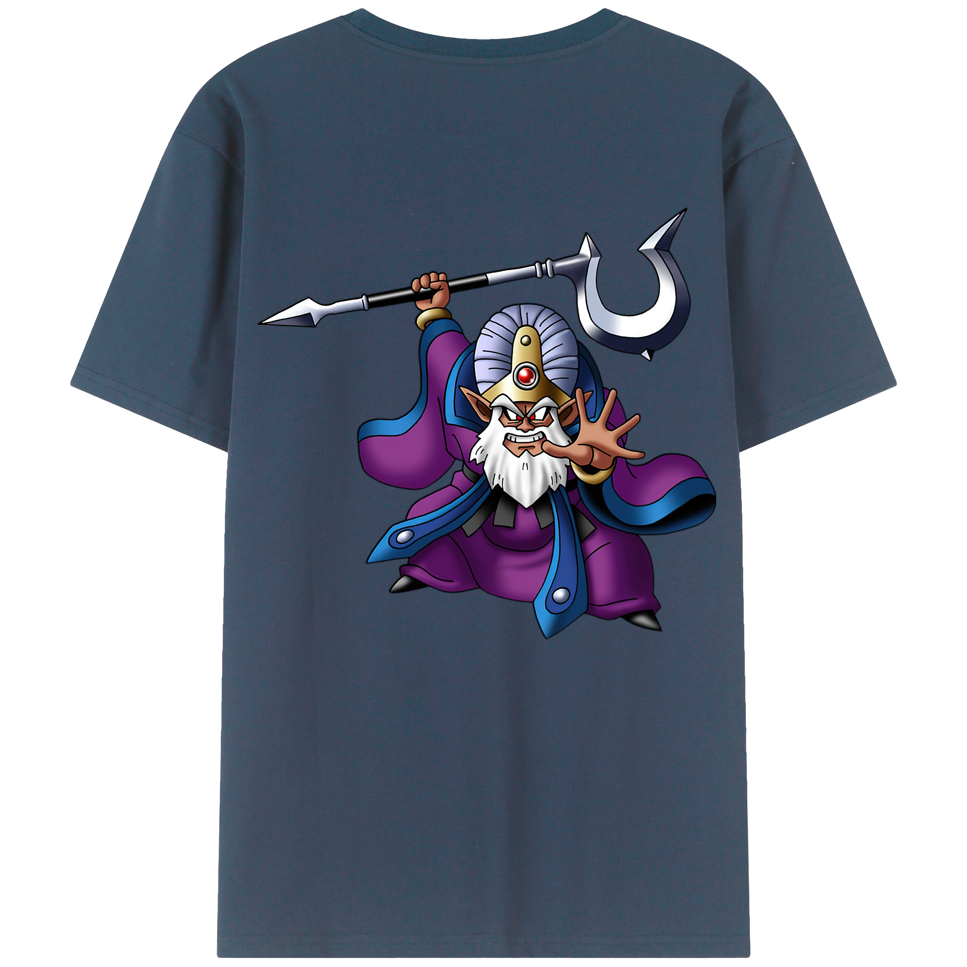 （画像用） ドラゴンクエスト Doragon Kuesuto Dragon Quest 綿100％ メンズ半袖Tシャツ（バックプリント） 通気性