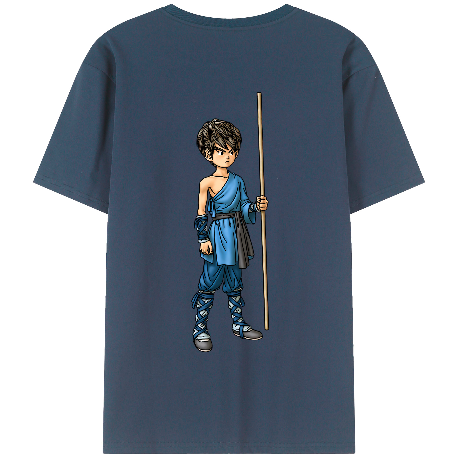 （画像用） ドラゴンクエスト Doragon Kuesuto Dragon Quest 綿100％ メンズ半袖Tシャツ（バックプリント） 通気性