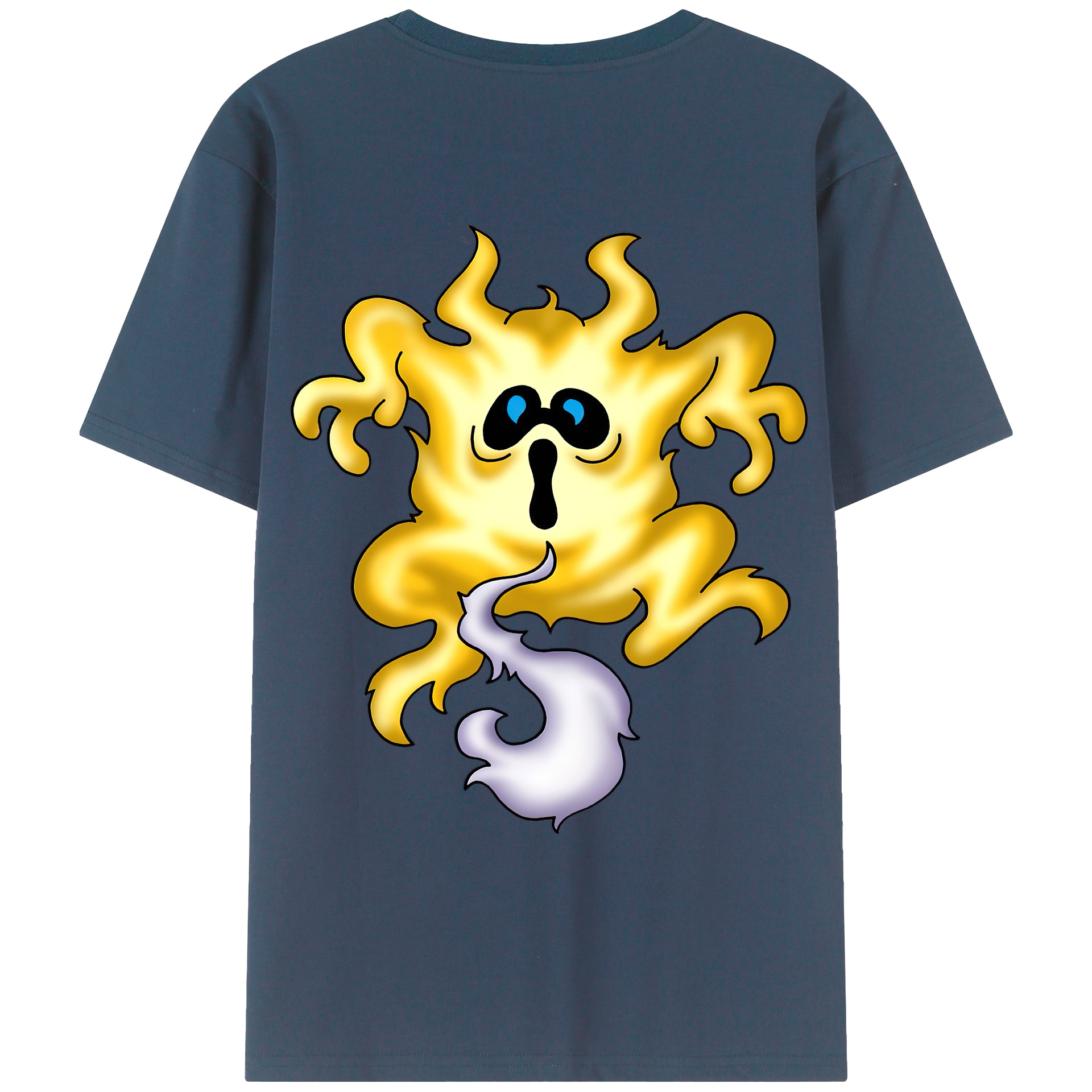 （画像用） ドラゴンクエスト Doragon Kuesuto Dragon Quest 綿100％ メンズ半袖Tシャツ（バックプリント） 通気性