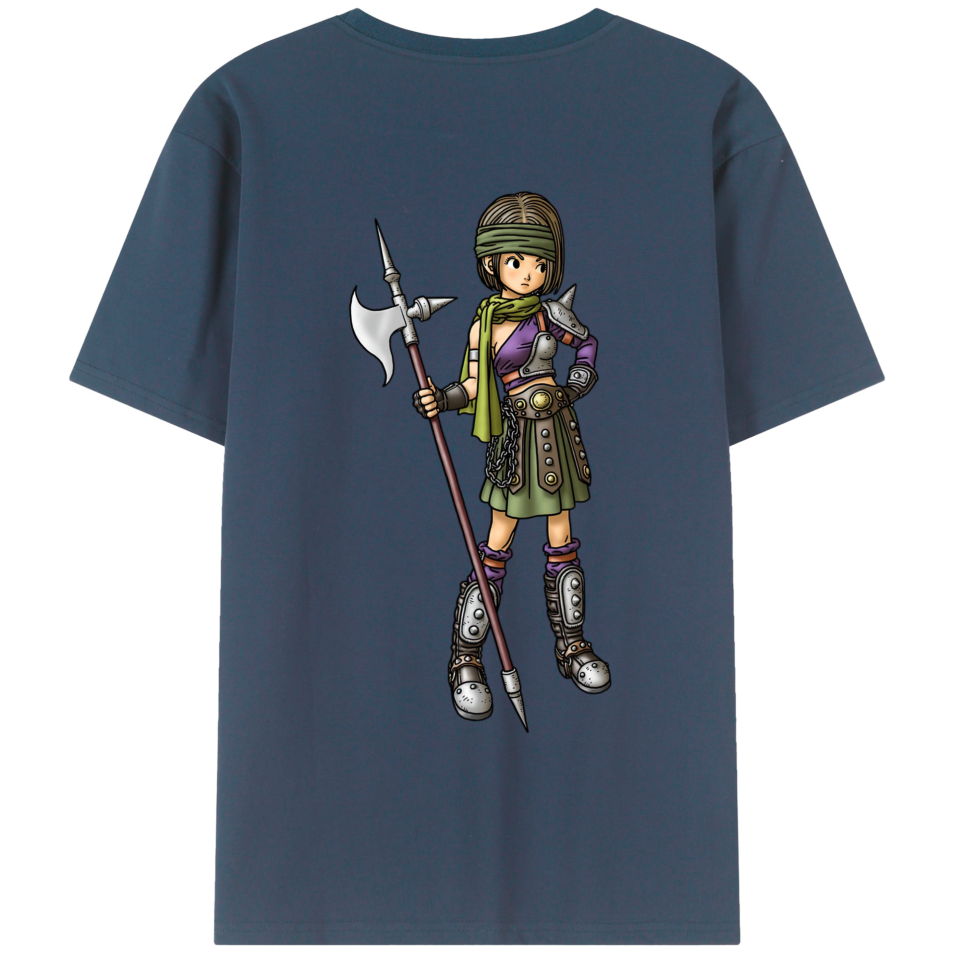 （画像用） ドラゴンクエスト Doragon Kuesuto Dragon Quest 綿100％ メンズ半袖Tシャツ（バックプリント） 通気性