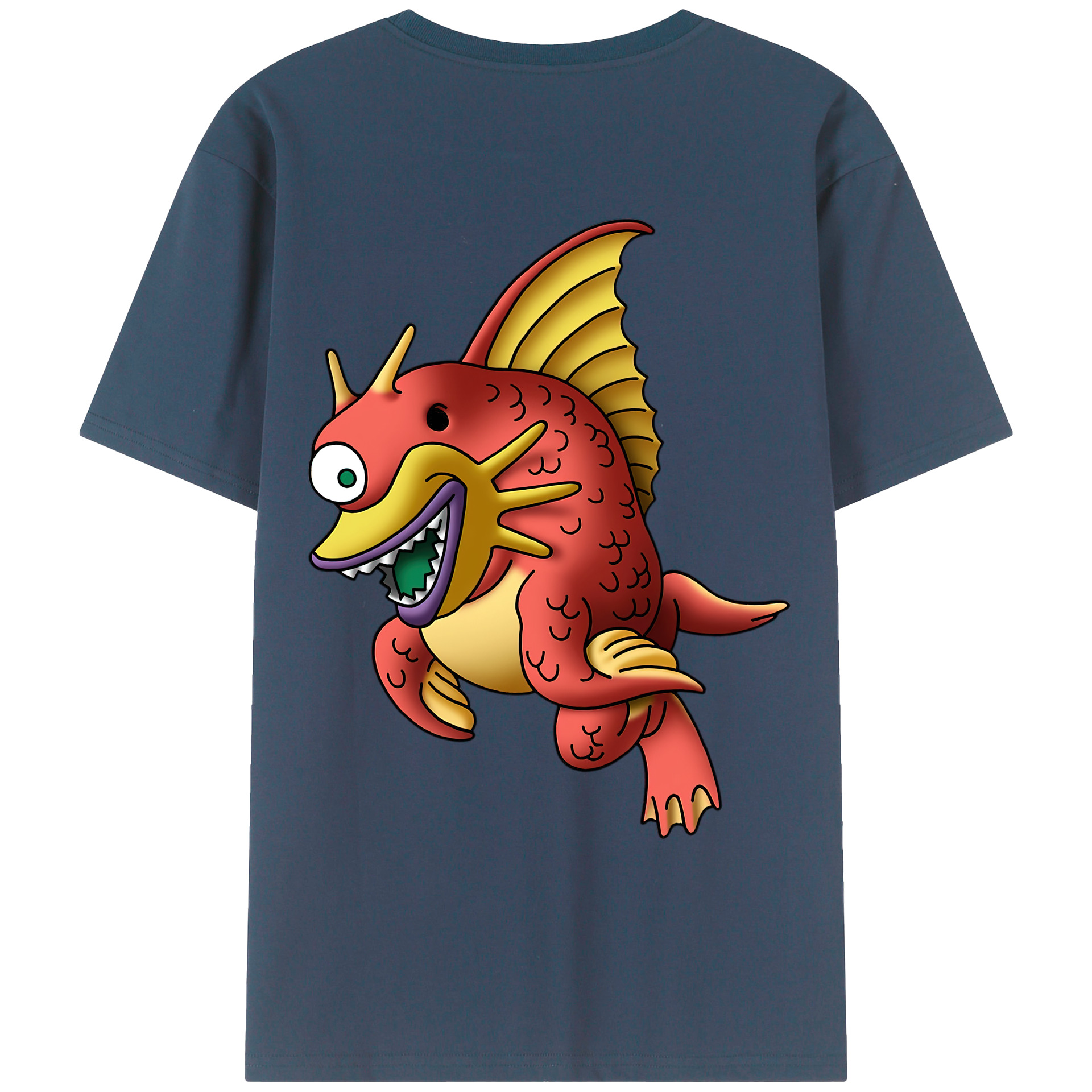 （画像用） ドラゴンクエスト Doragon Kuesuto Dragon Quest 綿100％ メンズ半袖Tシャツ（バックプリント） 通気性
