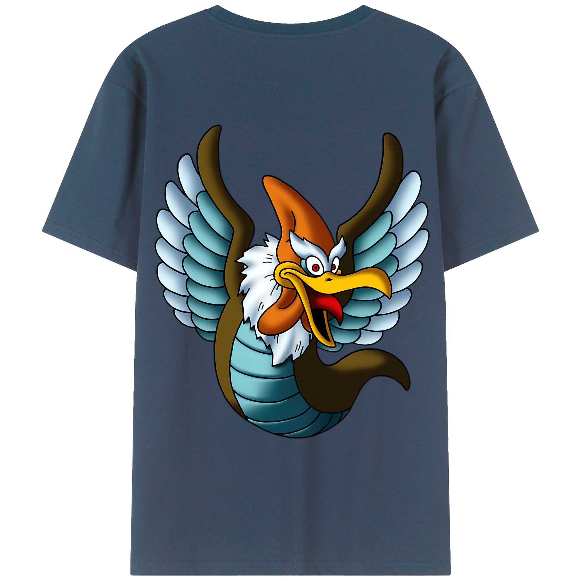 （画像用） ドラゴンクエスト Doragon Kuesuto Dragon Quest 綿100％ メンズ半袖Tシャツ（バックプリント） 通気性