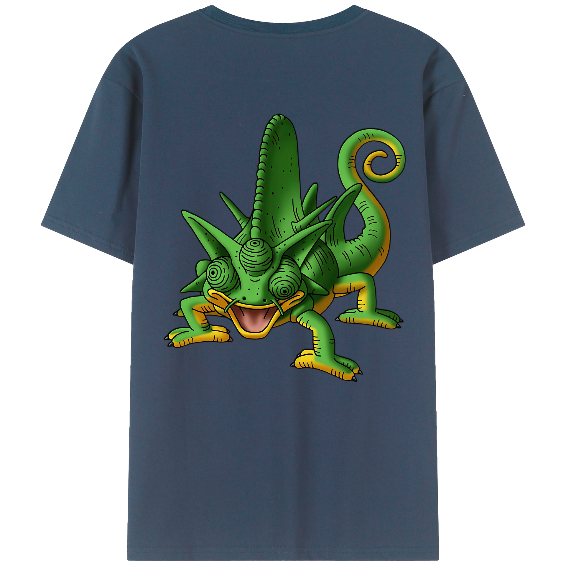（画像用） ドラゴンクエスト Doragon Kuesuto Dragon Quest 綿100％ メンズ半袖Tシャツ（バックプリント） 通気性