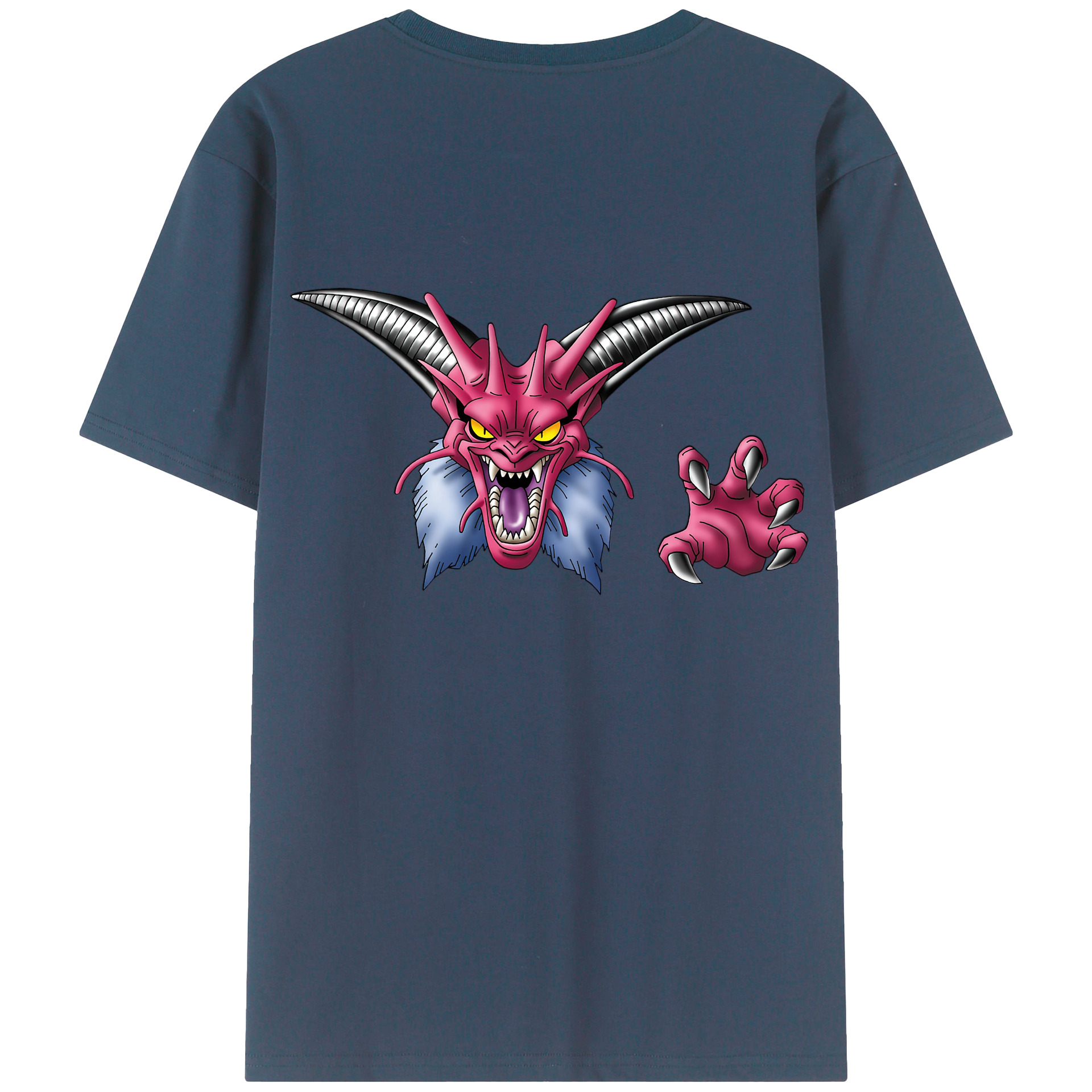 （画像用） ドラゴンクエスト Doragon Kuesuto Dragon Quest 綿100％ メンズ半袖Tシャツ（バックプリント） 通気性