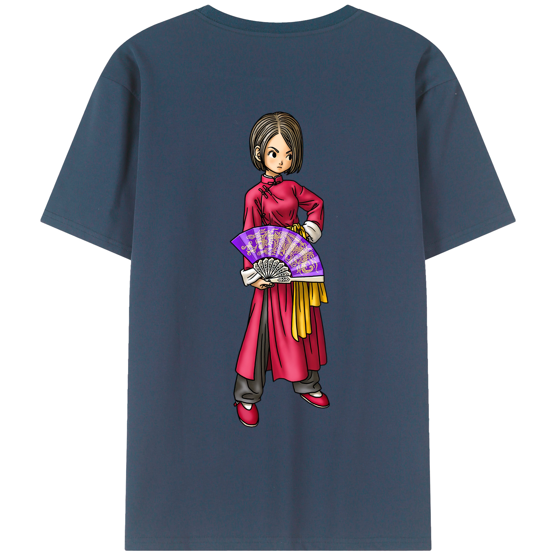 （画像用） ドラゴンクエスト Doragon Kuesuto Dragon Quest 綿100％ メンズ半袖Tシャツ（バックプリント） 通気性