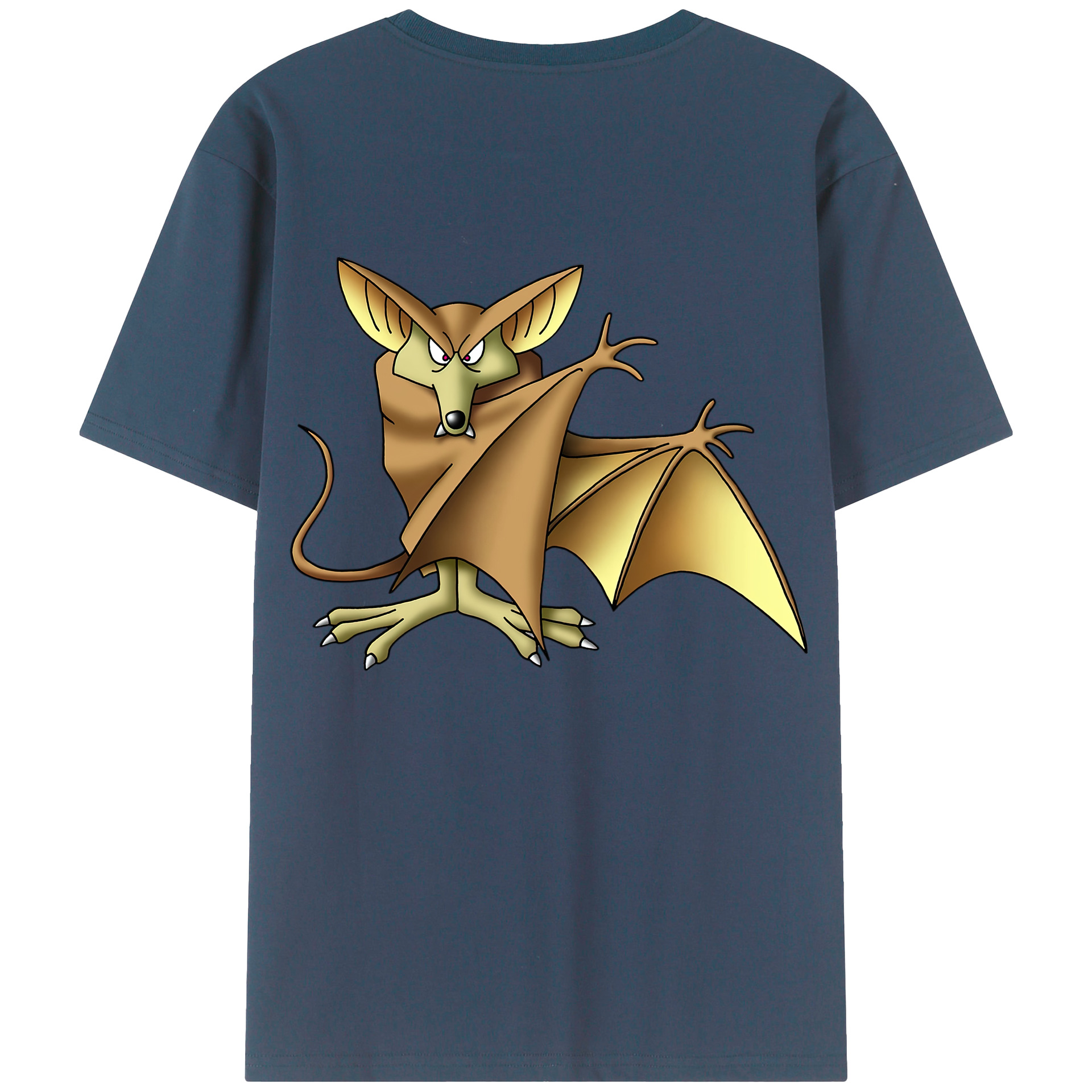 （画像用） ドラゴンクエスト Doragon Kuesuto Dragon Quest 綿100％ メンズ半袖Tシャツ（バックプリント） 通気性