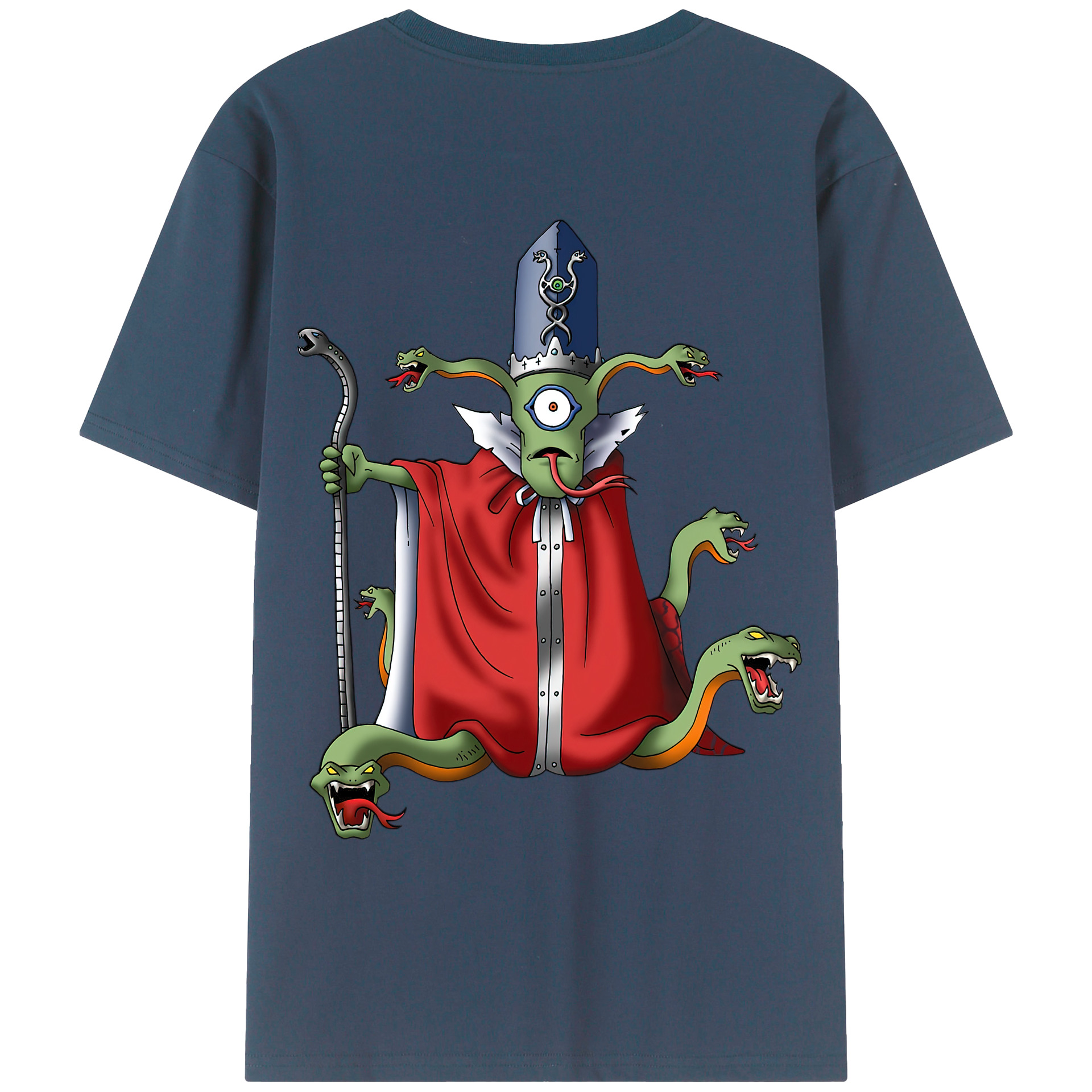 （画像用） ドラゴンクエスト Doragon Kuesuto Dragon Quest 綿100％ メンズ半袖Tシャツ（バックプリント） 通気性