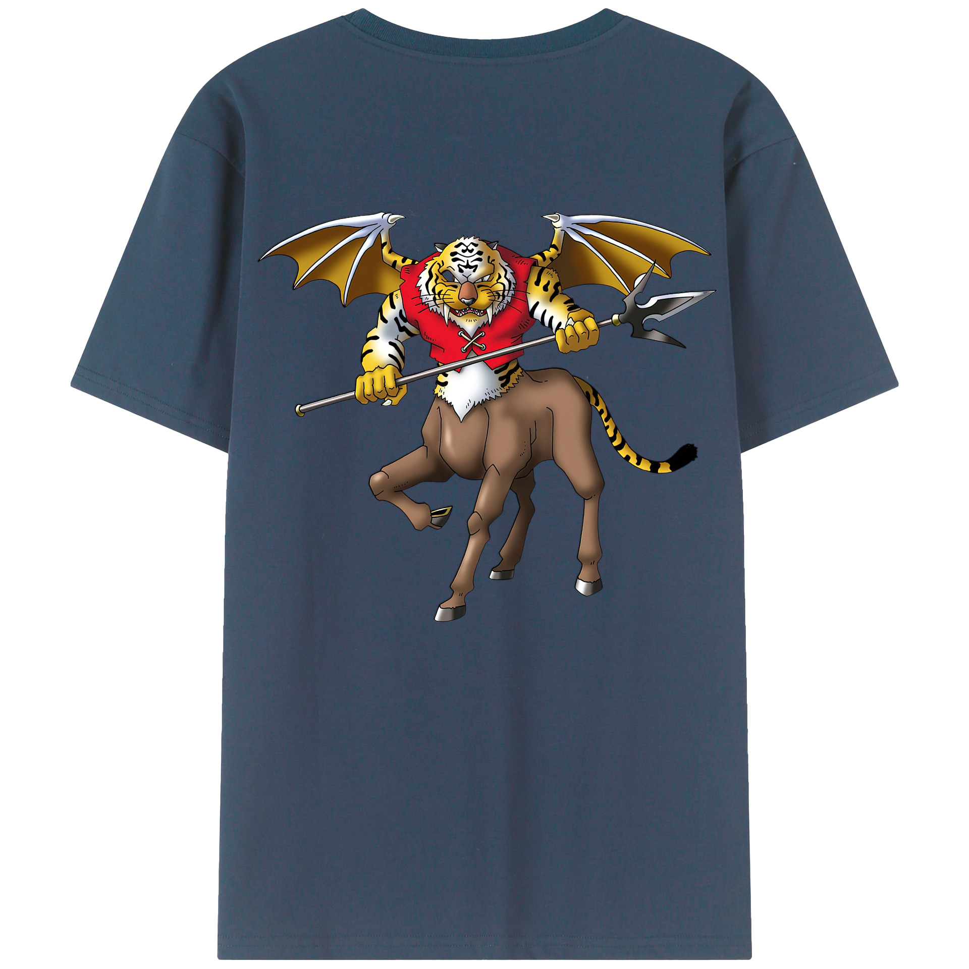 （画像用） ドラゴンクエスト Doragon Kuesuto Dragon Quest 綿100％ メンズ半袖Tシャツ（バックプリント） 通気性