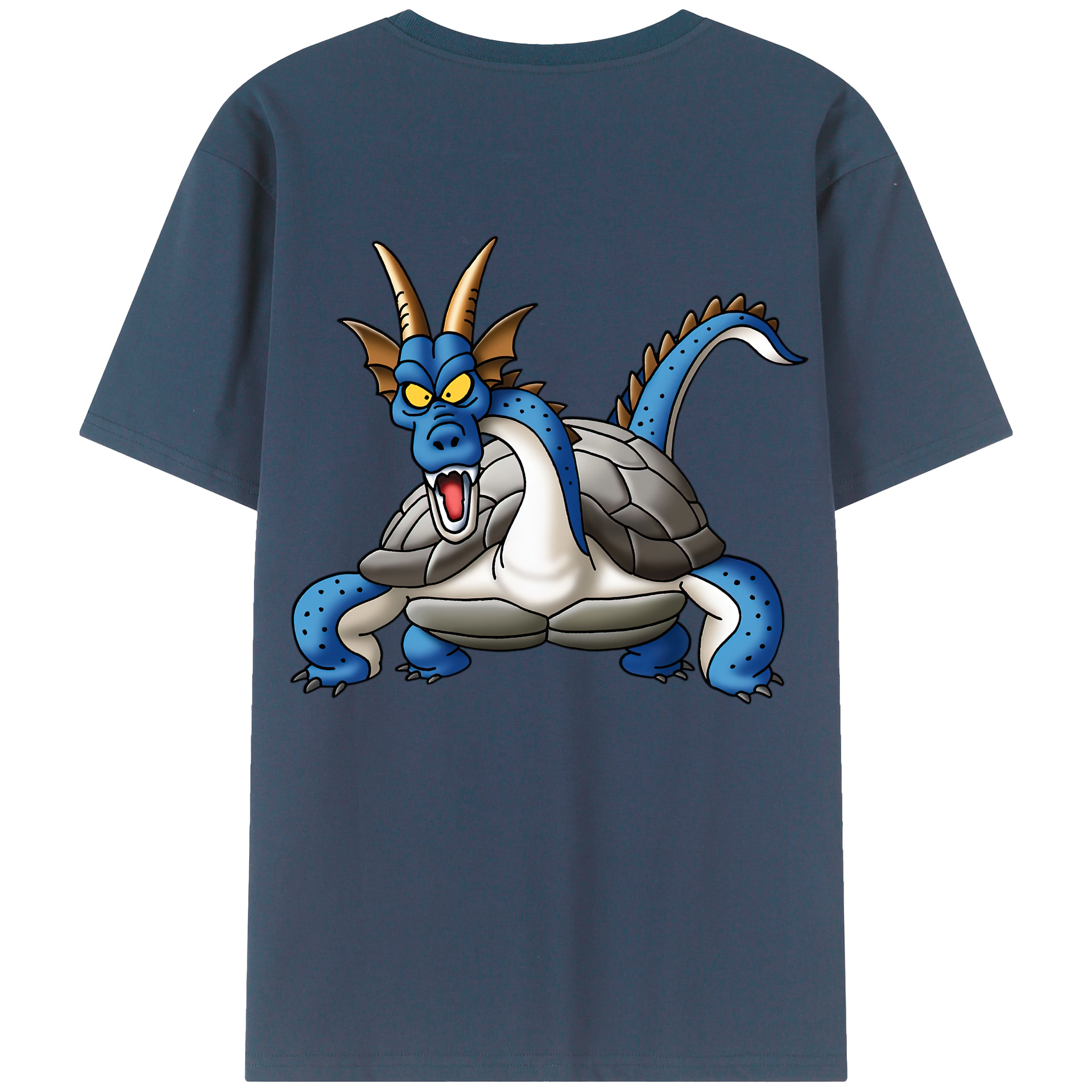 （画像用） ドラゴンクエスト Doragon Kuesuto Dragon Quest 綿100％ メンズ半袖Tシャツ（バックプリント） 通気性