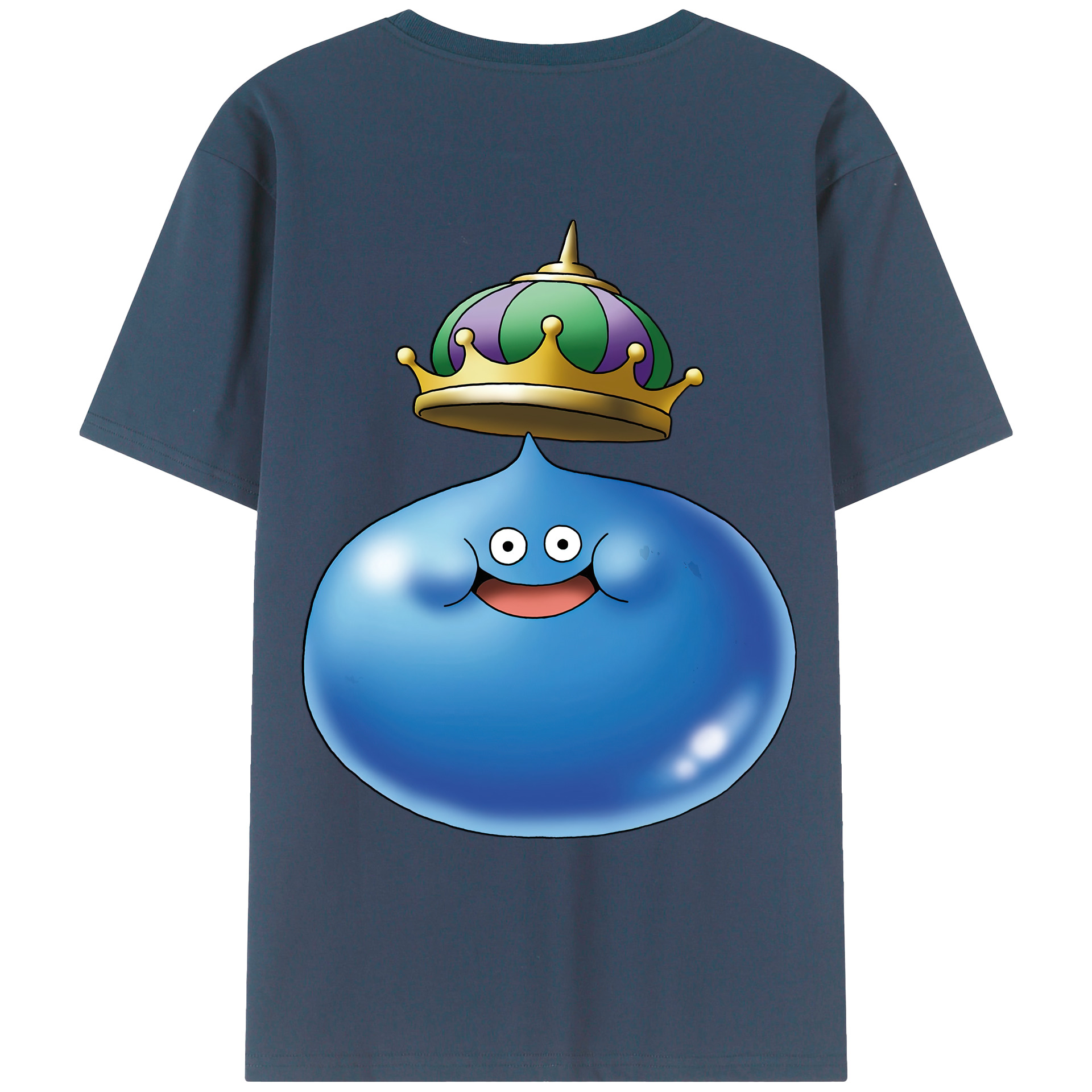 （画像用） ドラゴンクエスト Doragon Kuesuto Dragon Quest 綿100％ メンズ半袖Tシャツ（バックプリント） 通気性