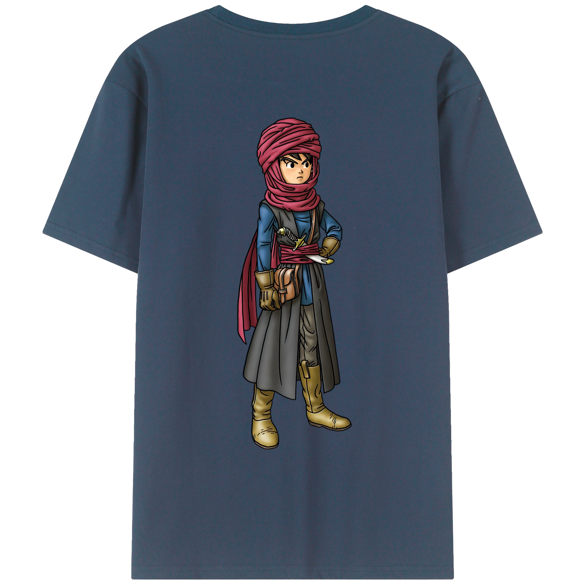 （画像用） ドラゴンクエスト Doragon Kuesuto Dragon Quest 綿100％ メンズ半袖Tシャツ（バックプリント） 通気性