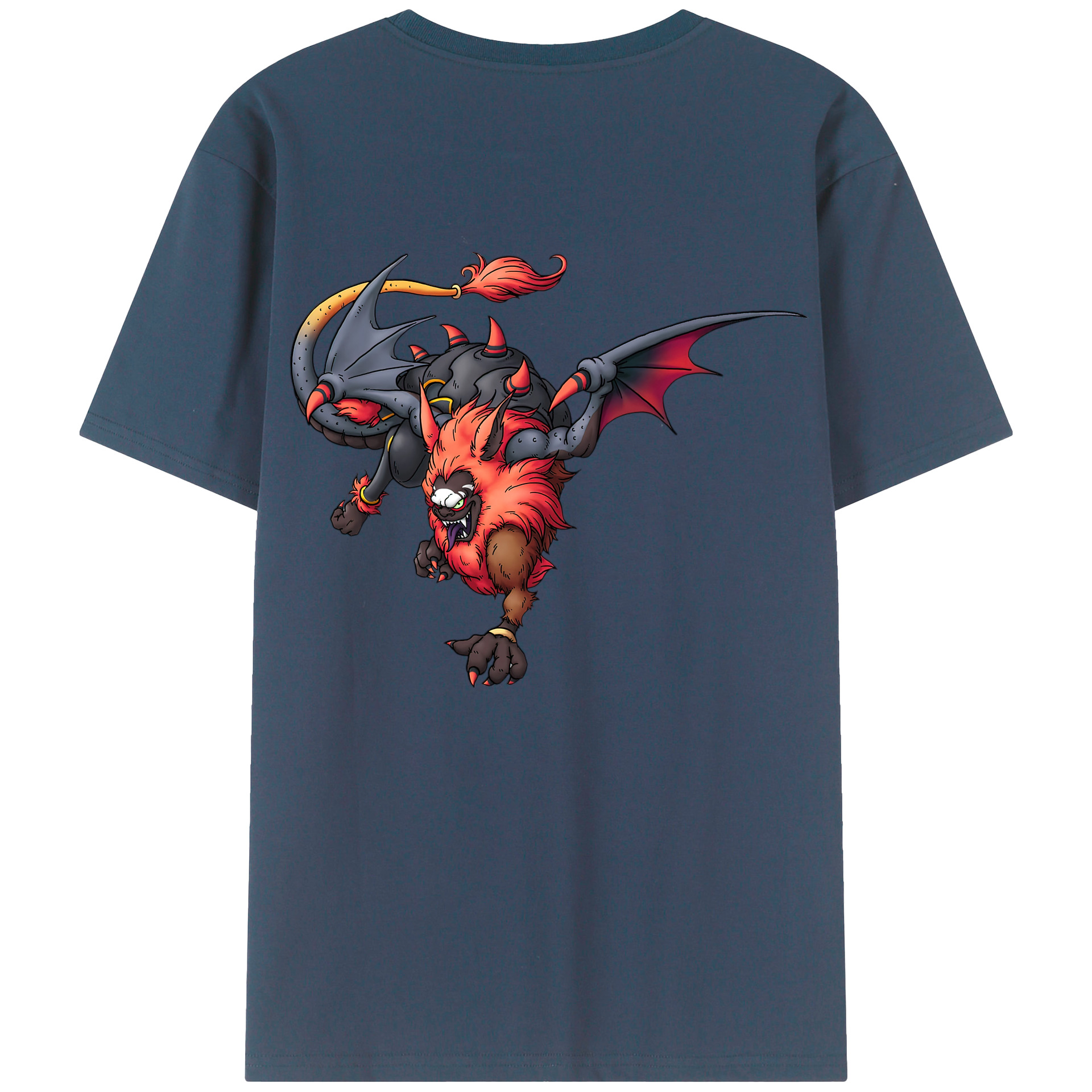 （画像用） ドラゴンクエスト Doragon Kuesuto Dragon Quest 綿100％ メンズ半袖Tシャツ（バックプリント） 通気性
