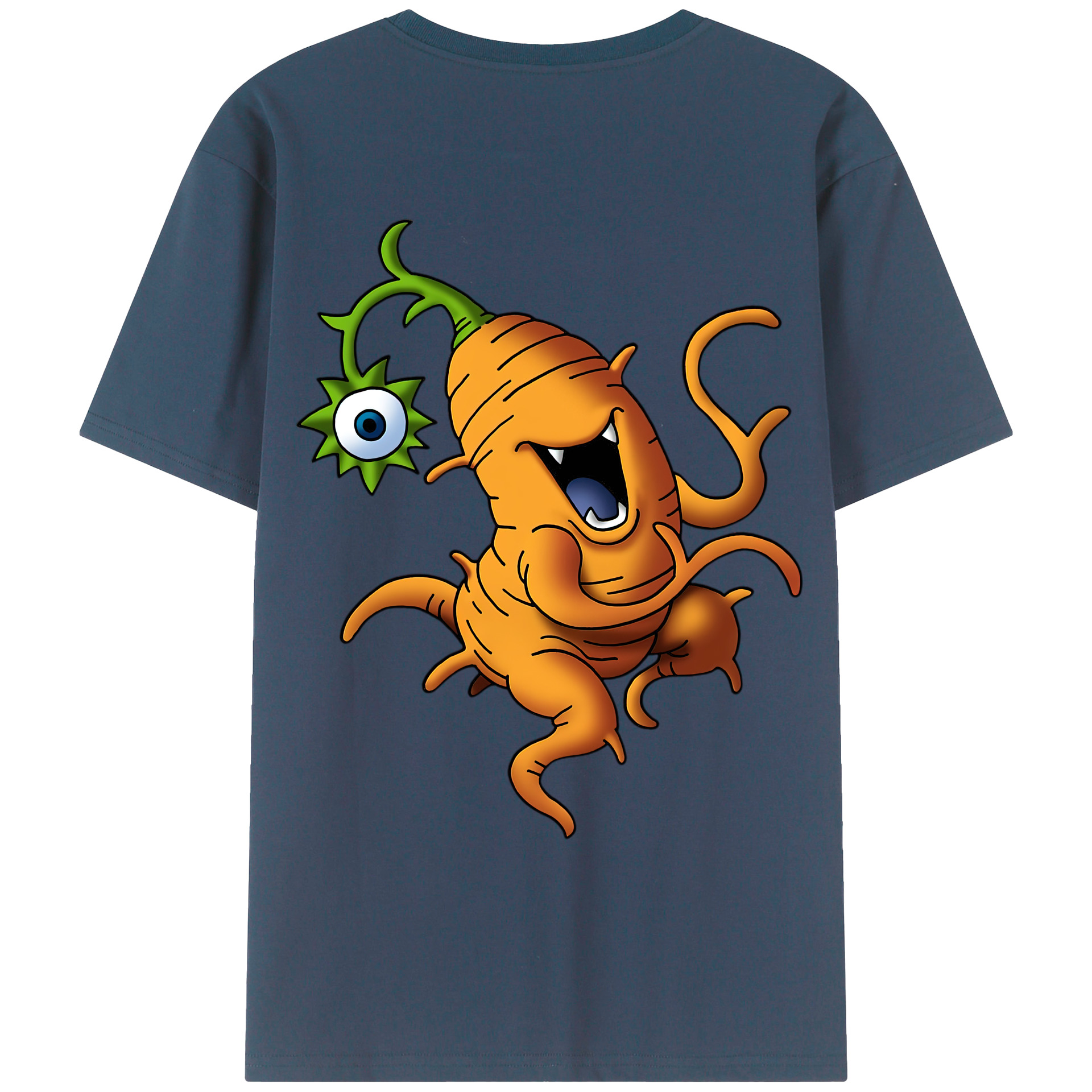 （画像用） ドラゴンクエスト Doragon Kuesuto Dragon Quest 綿100％ メンズ半袖Tシャツ（バックプリント） 通気性