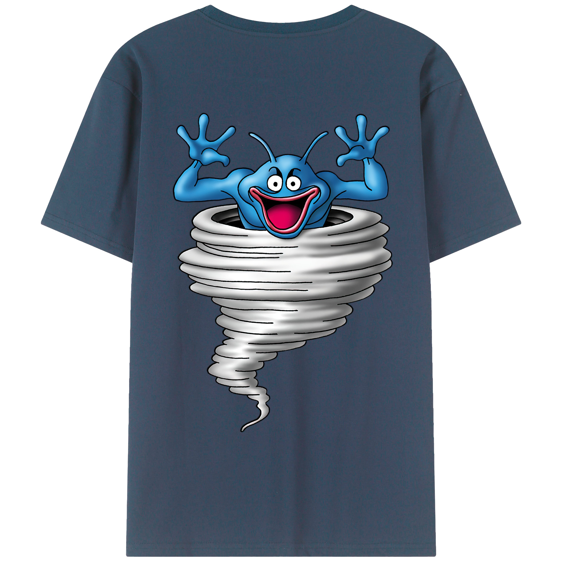 （画像用） ドラゴンクエスト Doragon Kuesuto Dragon Quest 綿100％ メンズ半袖Tシャツ（バックプリント） 通気性