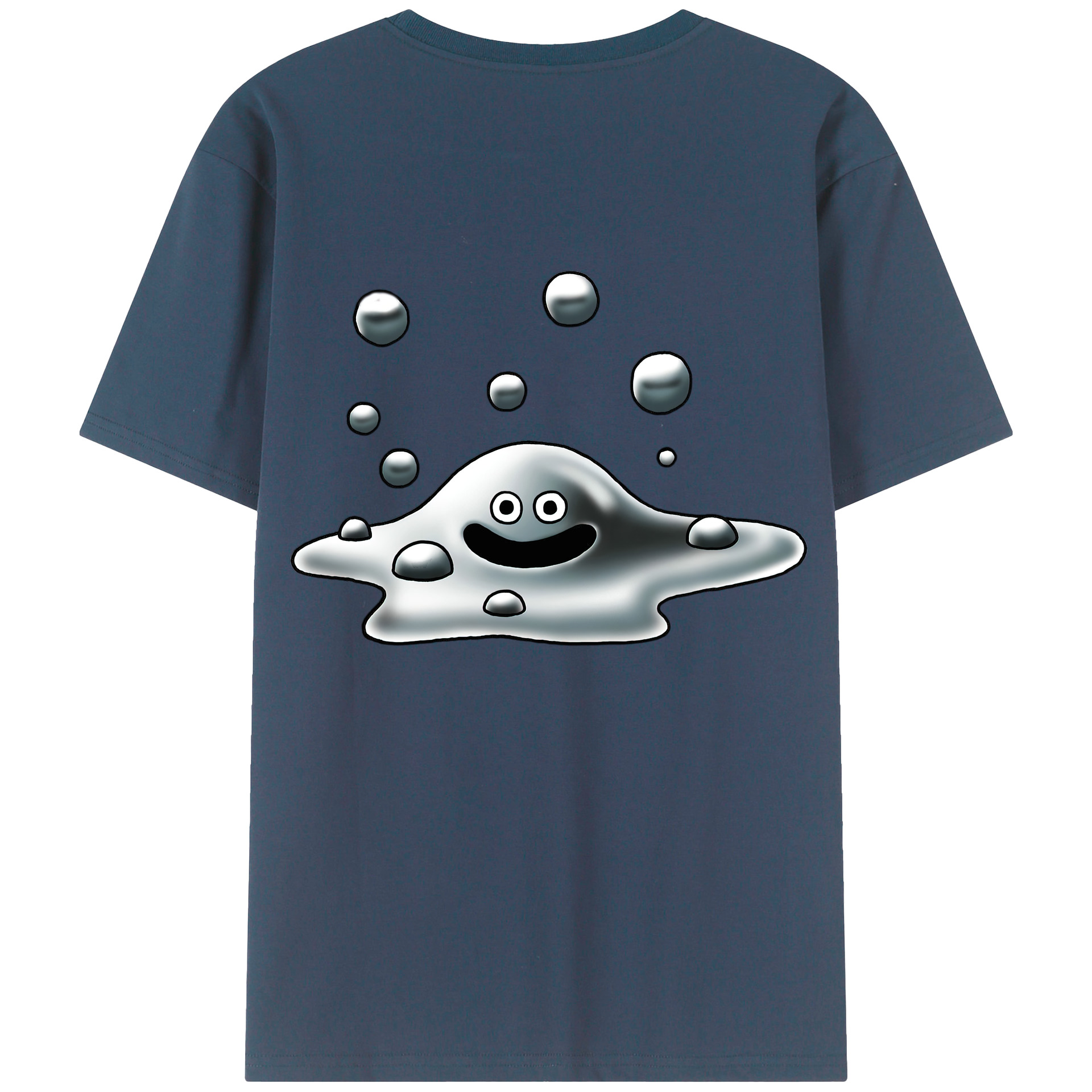 （画像用） ドラゴンクエスト Doragon Kuesuto Dragon Quest 綿100％ メンズ半袖Tシャツ（バックプリント） 通気性