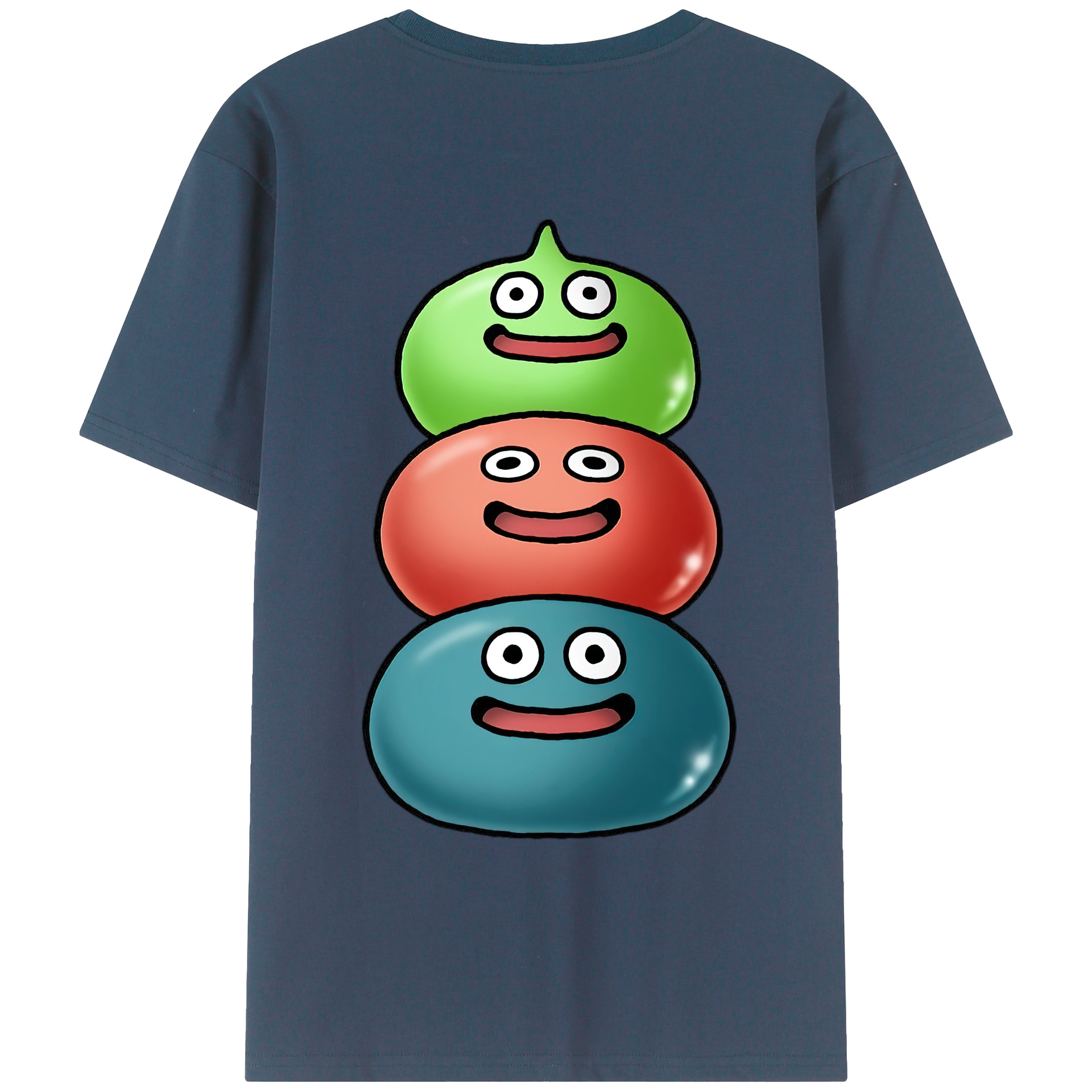 （画像用） ドラゴンクエスト Doragon Kuesuto Dragon Quest 綿100％ メンズ半袖Tシャツ（バックプリント） 通気性