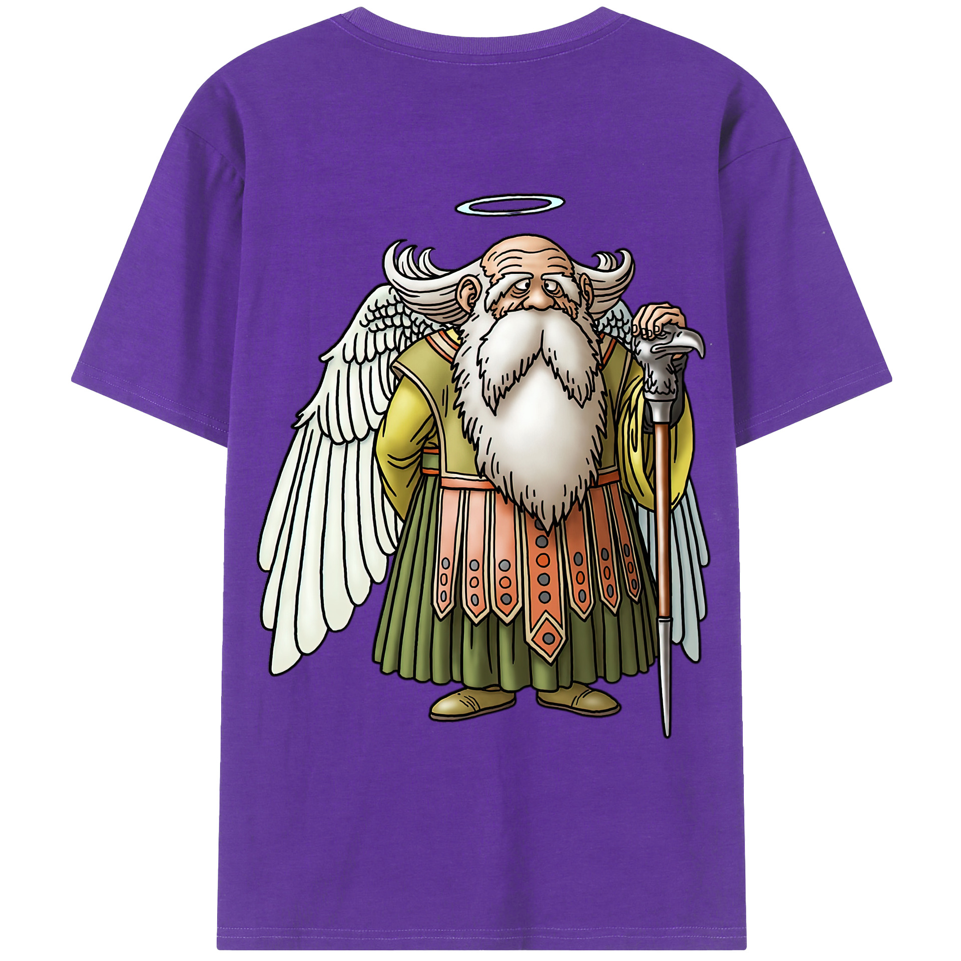 （画像用） ドラゴンクエスト Doragon Kuesuto Dragon Quest 綿100％ メンズ半袖Tシャツ（バックプリント） 通気性