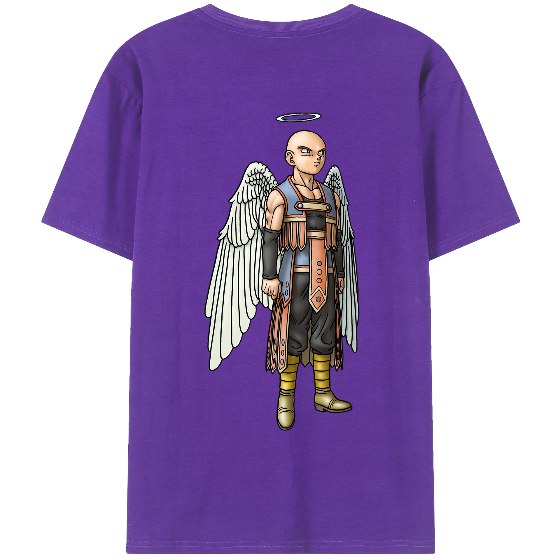 （画像用） ドラゴンクエスト Doragon Kuesuto Dragon Quest 綿100％ メンズ半袖Tシャツ（バックプリント） 通気性