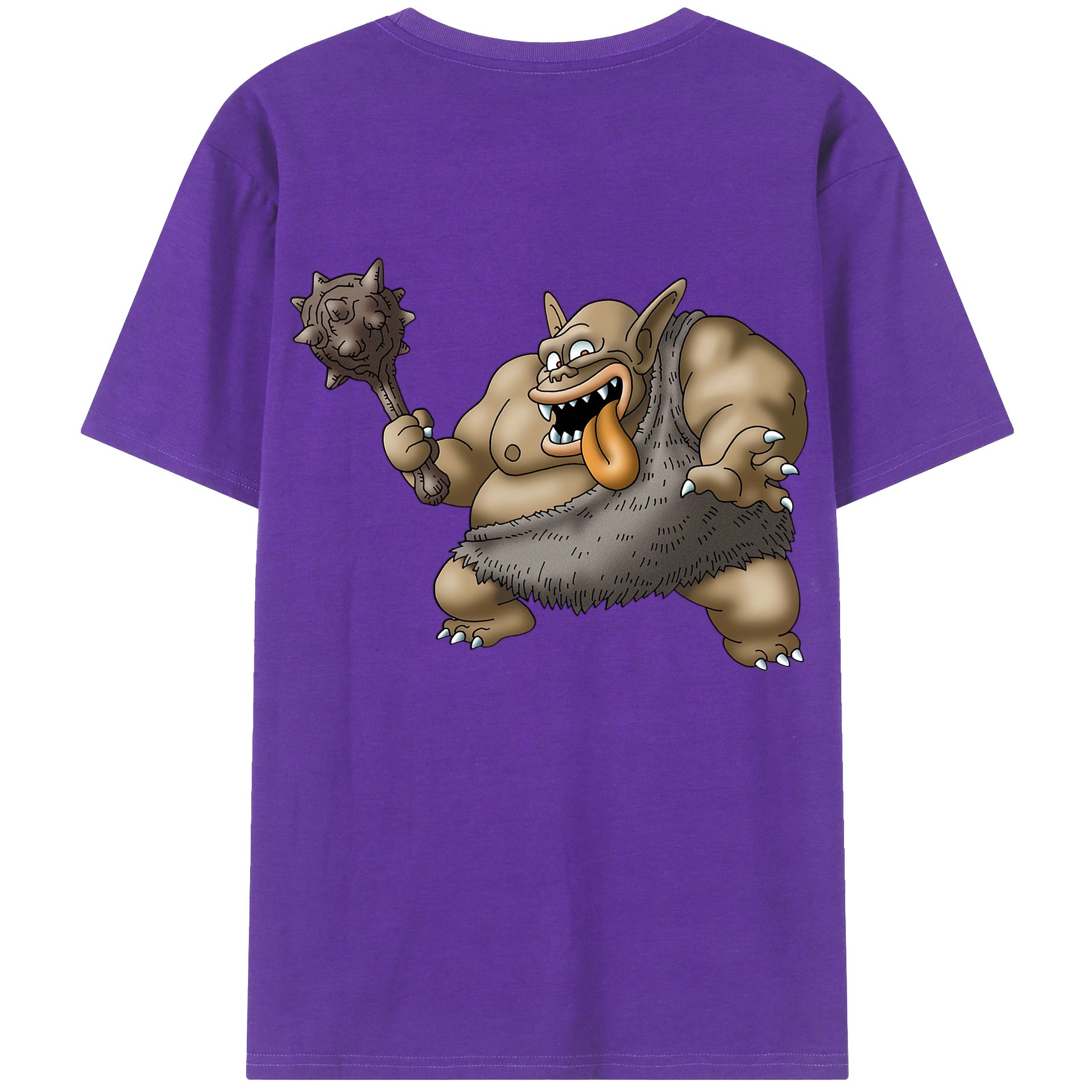 （画像用） ドラゴンクエスト Doragon Kuesuto Dragon Quest 綿100％ メンズ半袖Tシャツ（バックプリント） 通気性