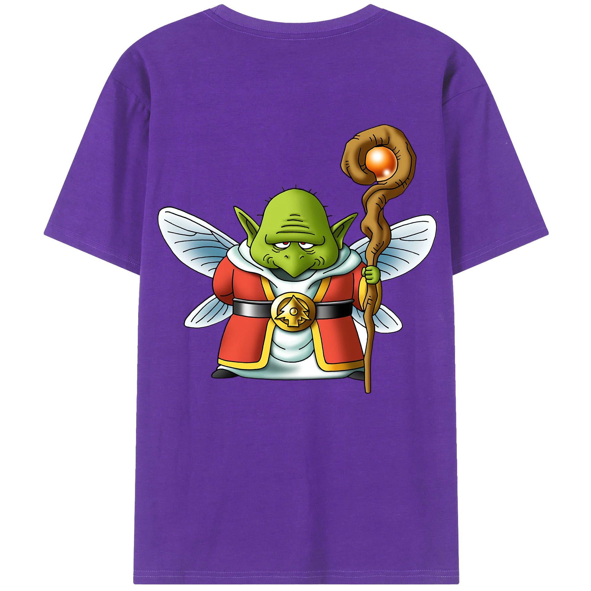 （画像用） ドラゴンクエスト Doragon Kuesuto Dragon Quest 綿100％ メンズ半袖Tシャツ（バックプリント） 通気性