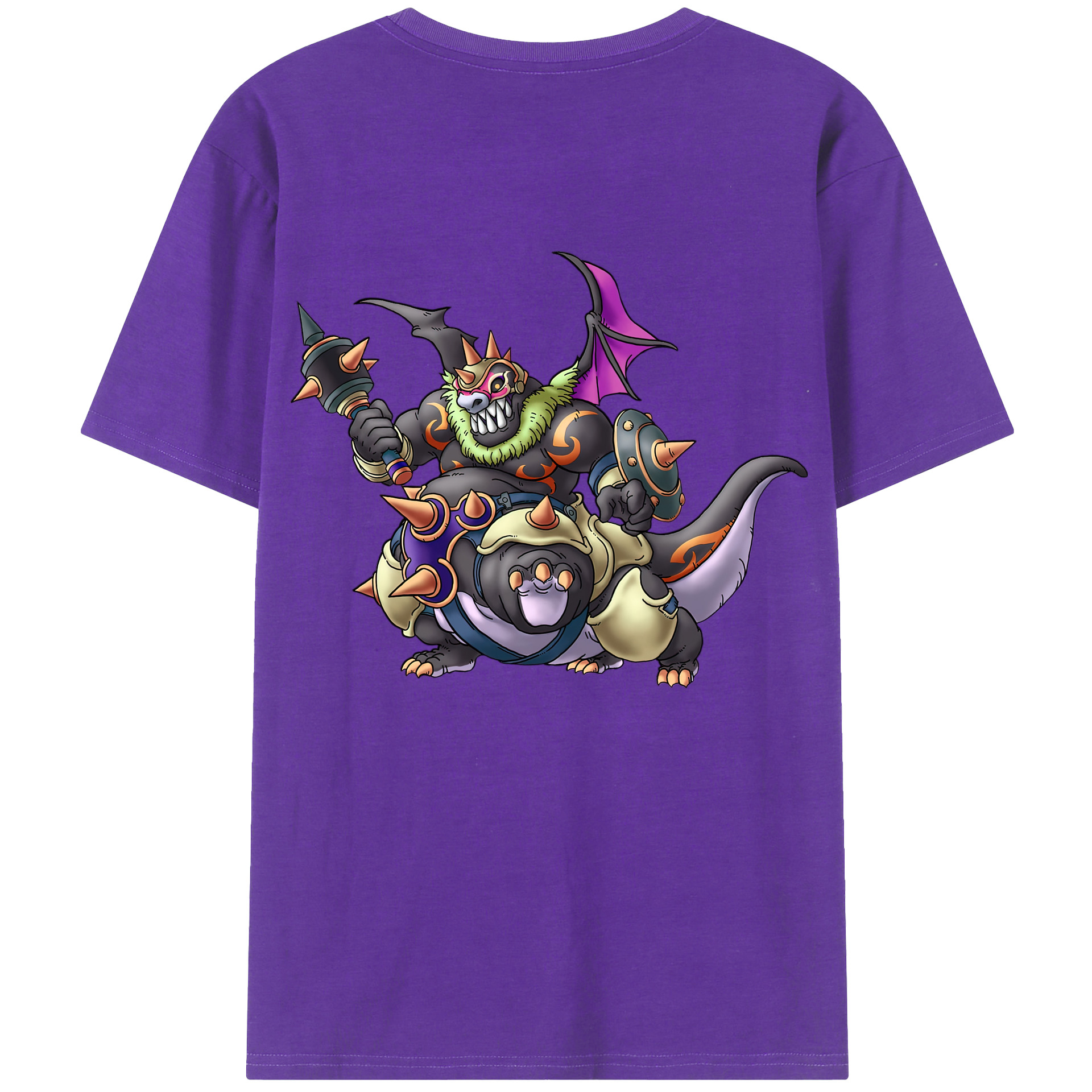 （画像用） ドラゴンクエスト Doragon Kuesuto Dragon Quest 綿100％ メンズ半袖Tシャツ（バックプリント） 通気性