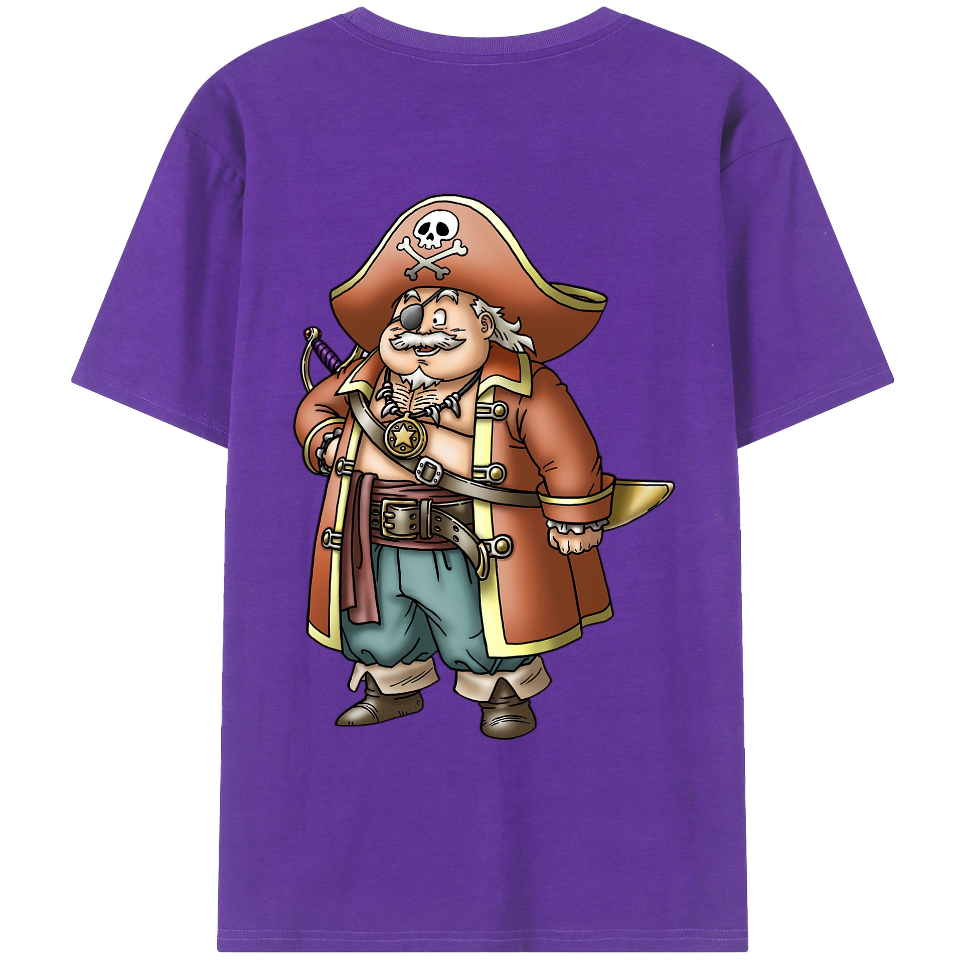 （画像用） ドラゴンクエスト Doragon Kuesuto Dragon Quest 綿100％ メンズ半袖Tシャツ（バックプリント） 通気性