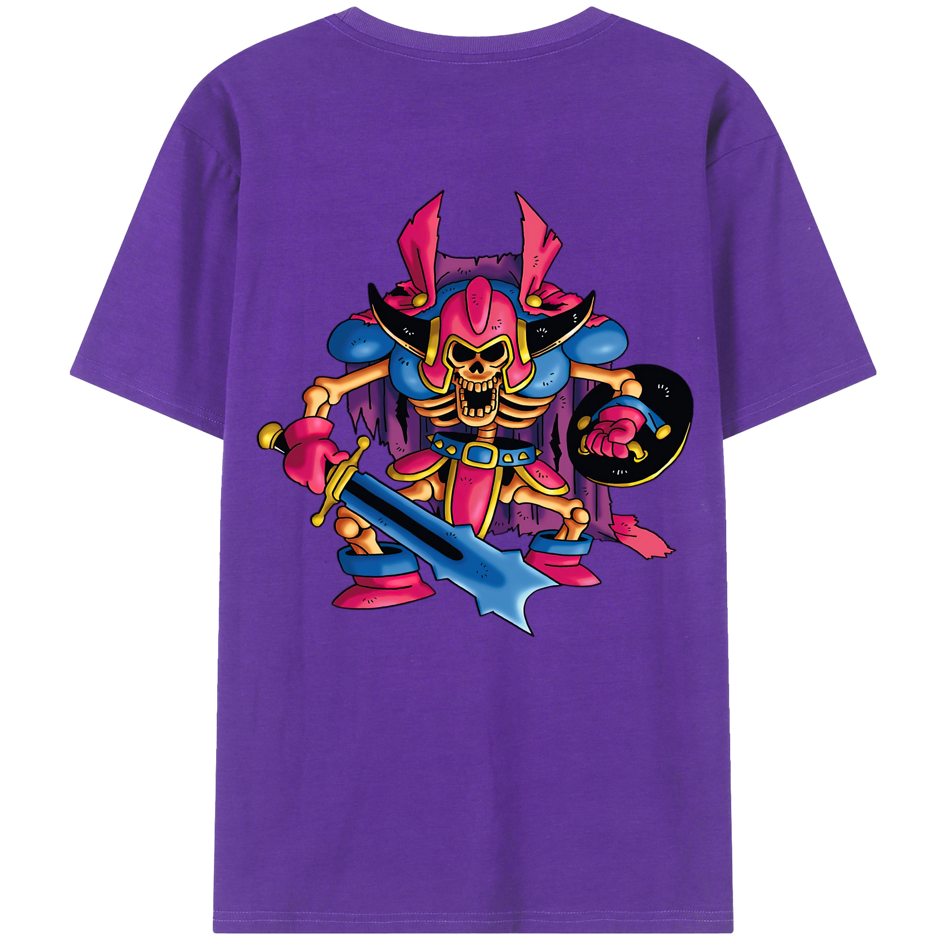 （画像用） ドラゴンクエスト Doragon Kuesuto Dragon Quest 綿100％ メンズ半袖Tシャツ（バックプリント） 通気性