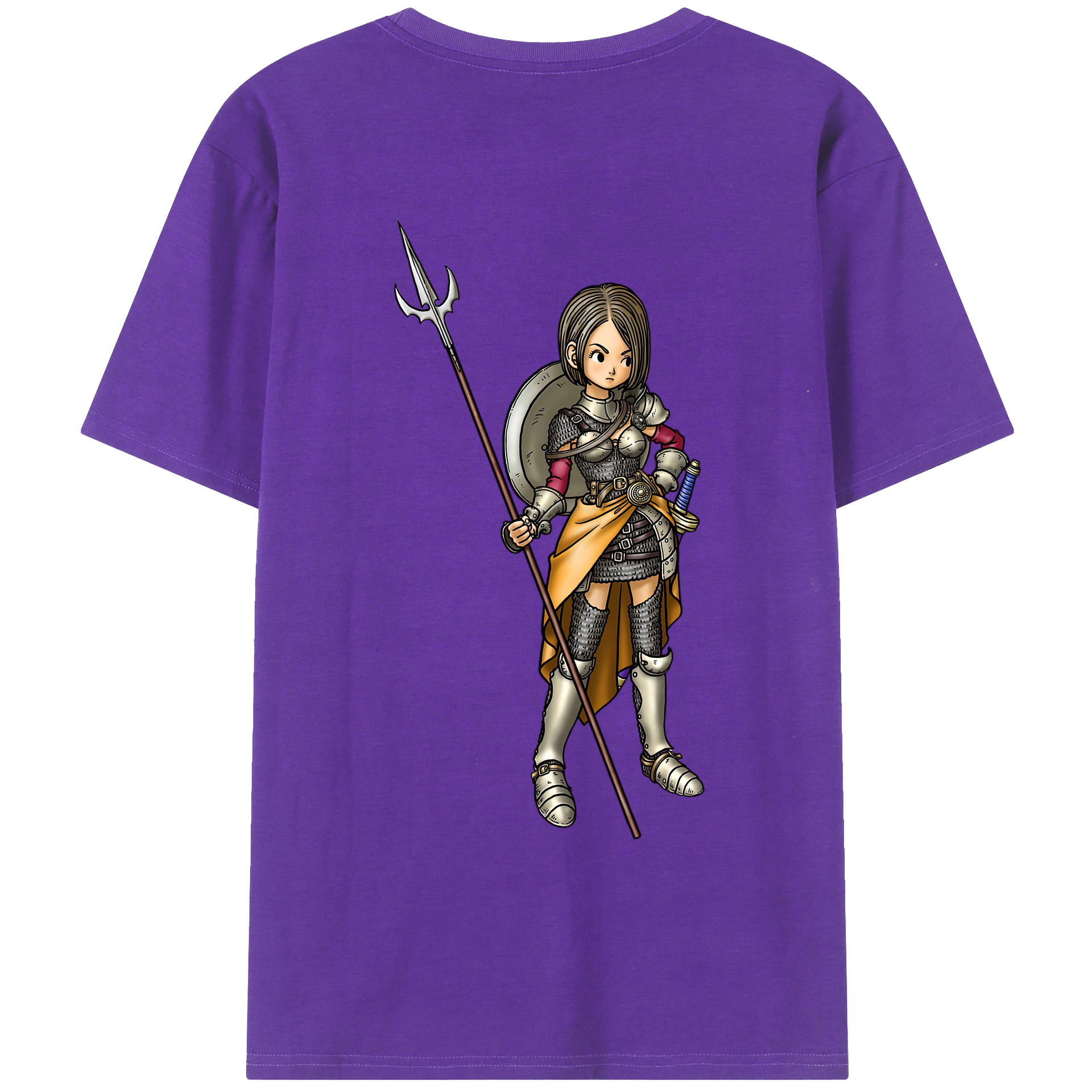 （画像用） ドラゴンクエスト Doragon Kuesuto Dragon Quest 綿100％ メンズ半袖Tシャツ（バックプリント） 通気性