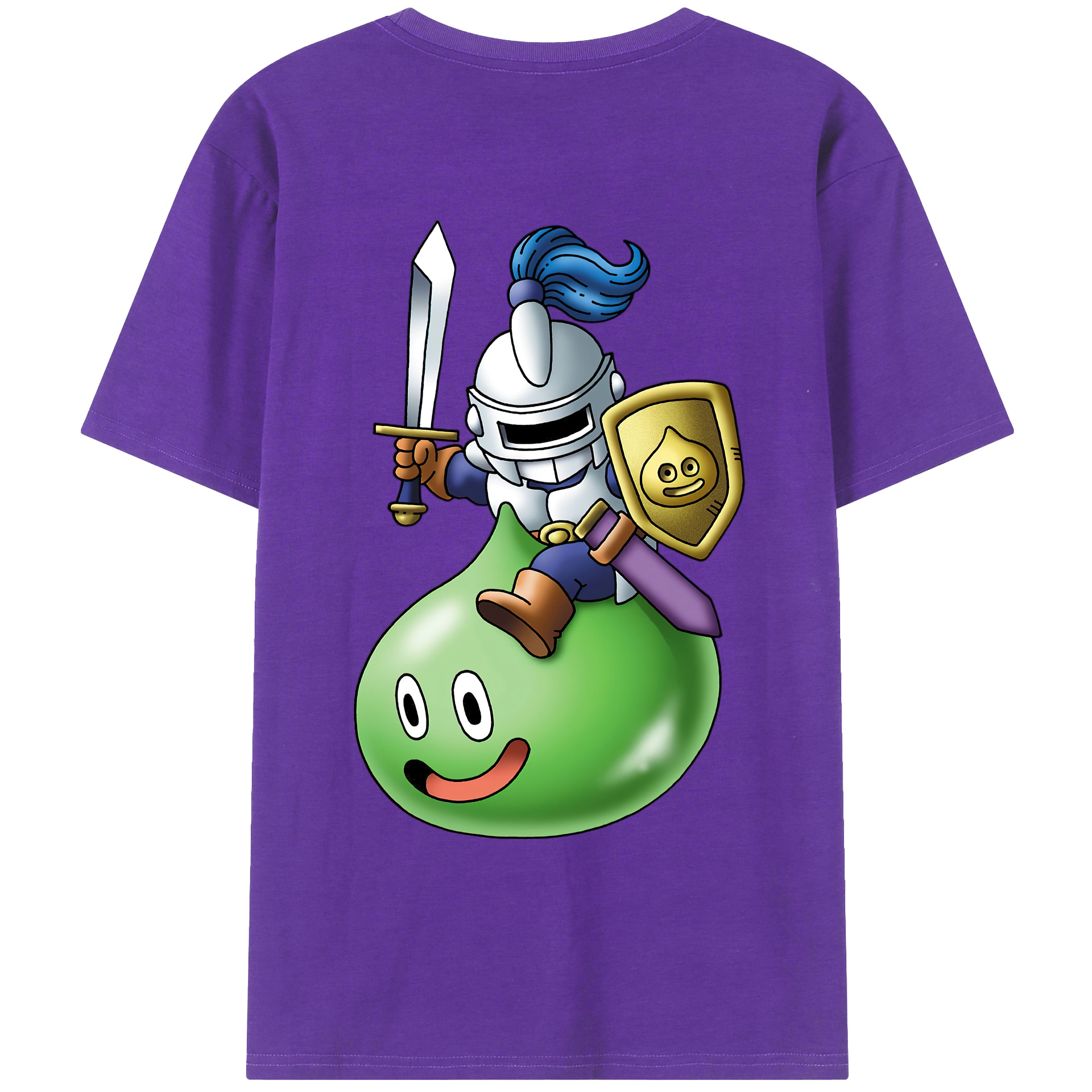 （画像用） ドラゴンクエスト Doragon Kuesuto Dragon Quest 綿100％ メンズ半袖Tシャツ（バックプリント） 通気性