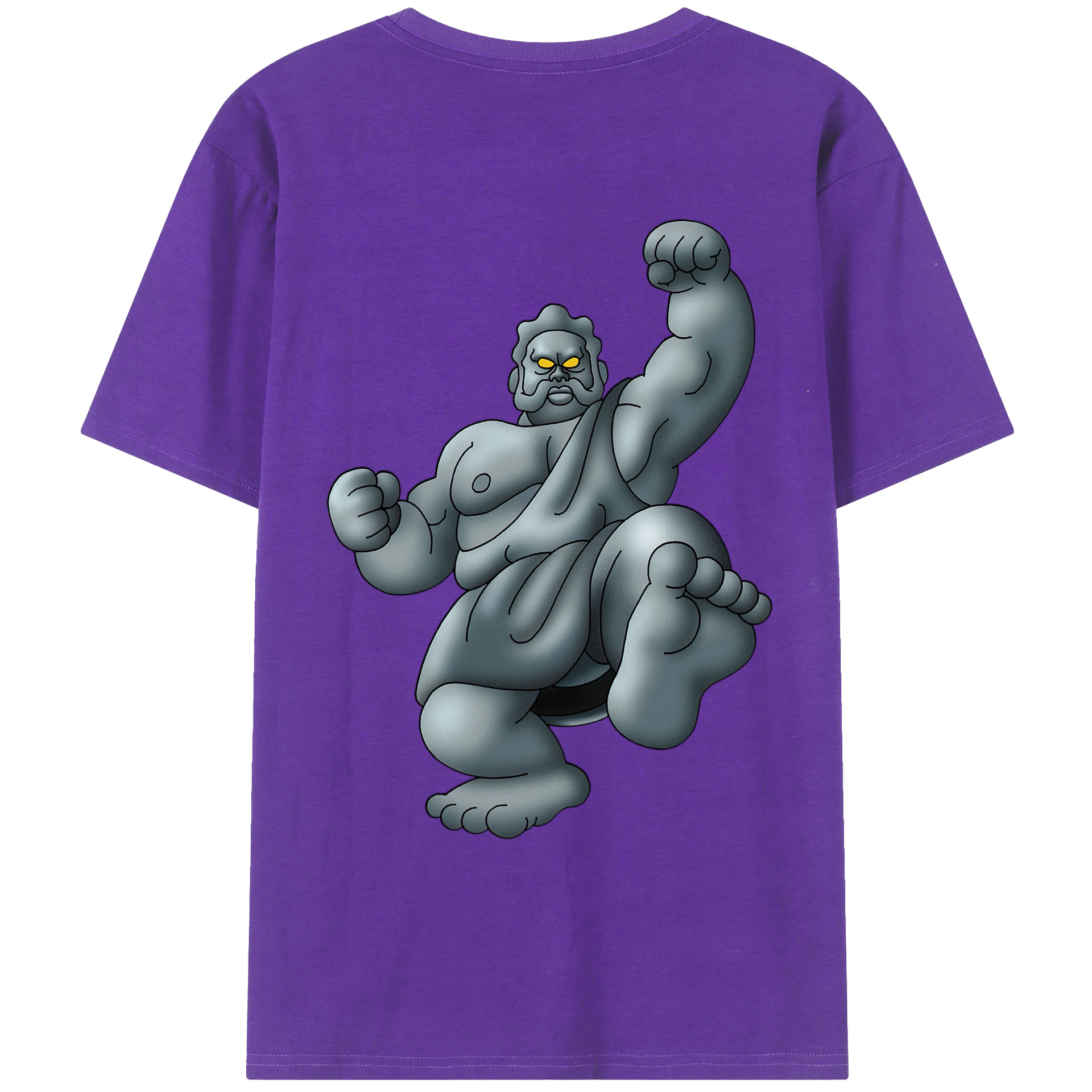 （画像用） ドラゴンクエスト Doragon Kuesuto Dragon Quest 綿100％ メンズ半袖Tシャツ（バックプリント） 通気性