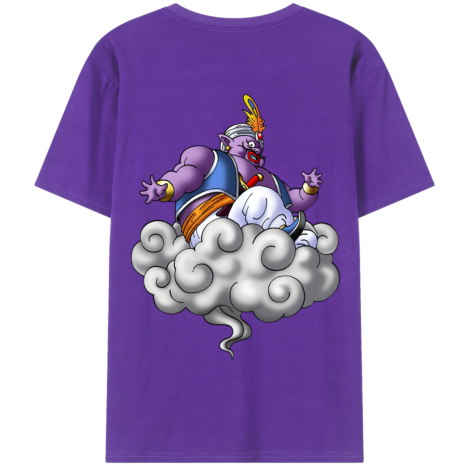 （画像用） ドラゴンクエスト Doragon Kuesuto Dragon Quest 綿100％ メンズ半袖Tシャツ（バックプリント） 通気性