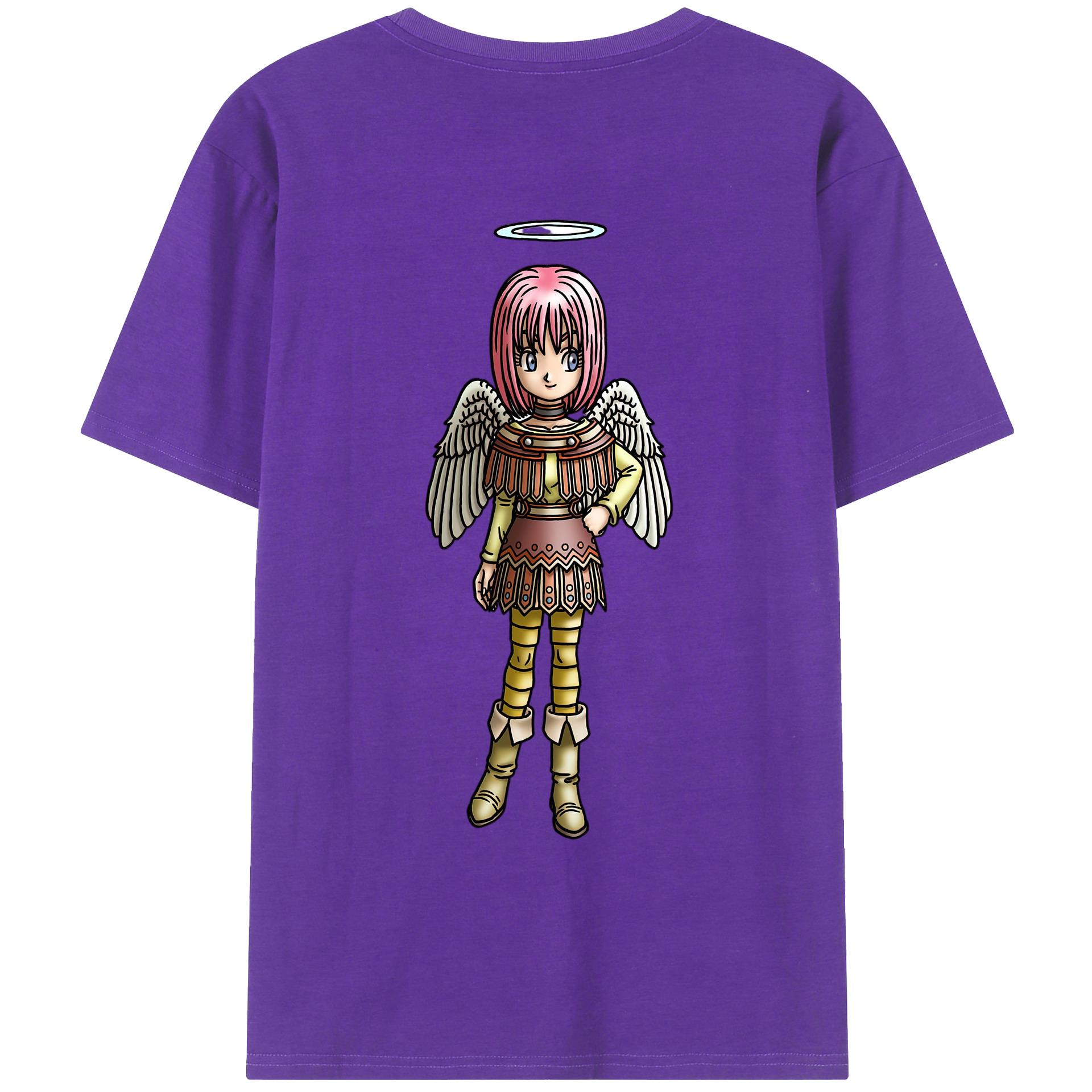 （画像用） ドラゴンクエスト Doragon Kuesuto Dragon Quest 綿100％ メンズ半袖Tシャツ（バックプリント） 通気性