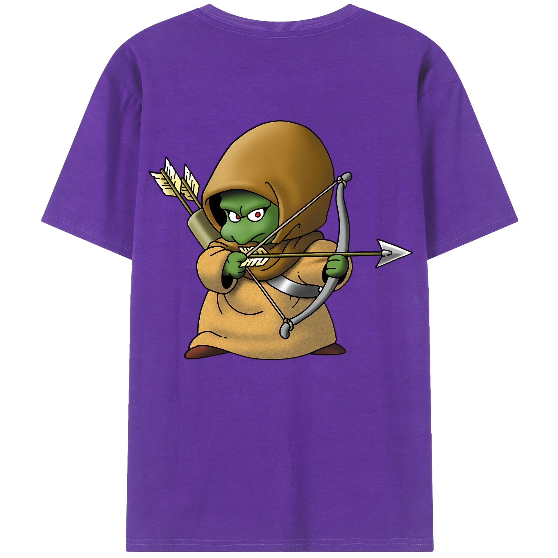 （画像用） ドラゴンクエスト Doragon Kuesuto Dragon Quest 綿100％ メンズ半袖Tシャツ（バックプリント） 通気性