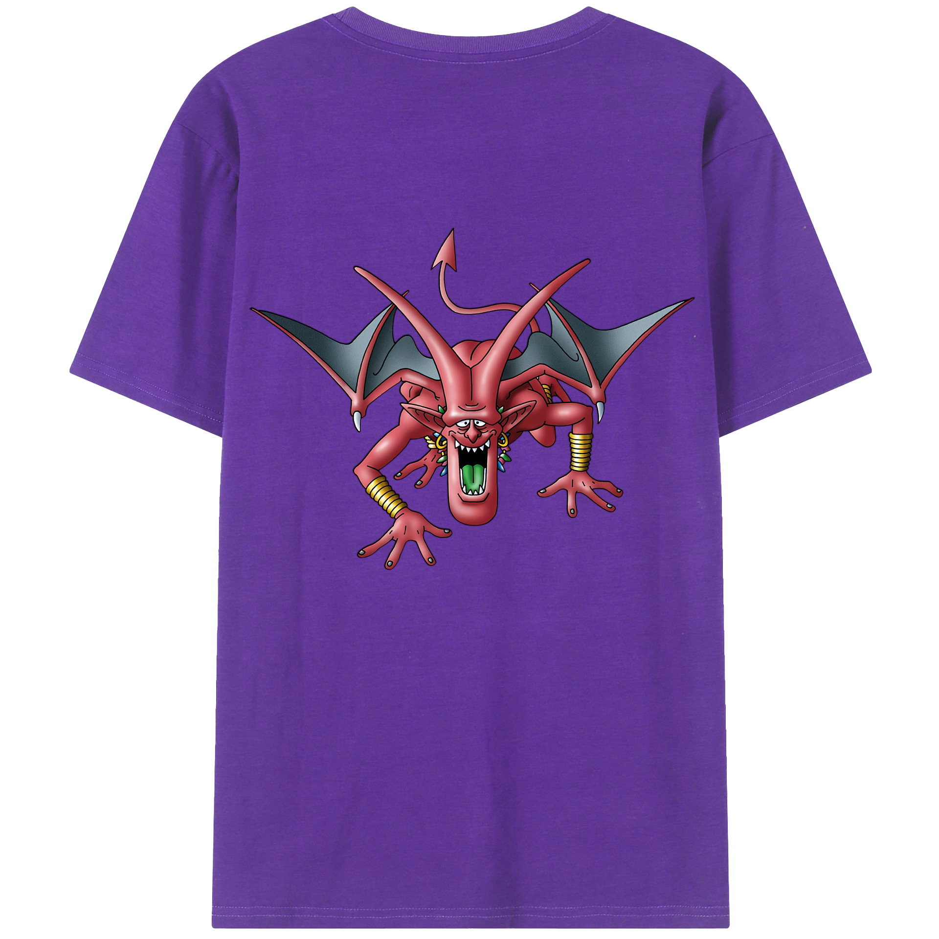 （画像用） ドラゴンクエスト Doragon Kuesuto Dragon Quest 綿100％ メンズ半袖Tシャツ（バックプリント） 通気性