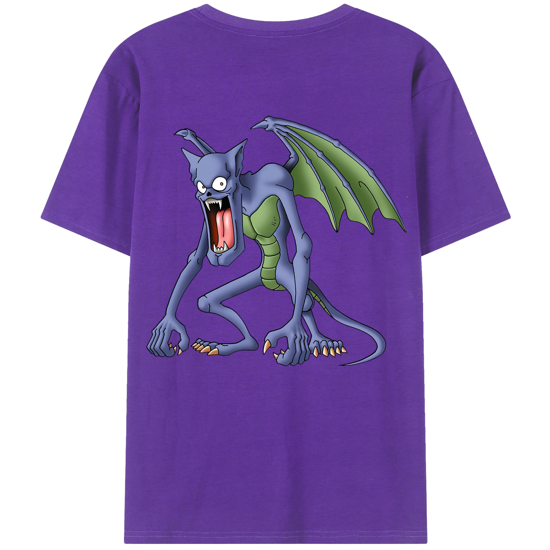 （画像用） ドラゴンクエスト Doragon Kuesuto Dragon Quest 綿100％ メンズ半袖Tシャツ（バックプリント） 通気性