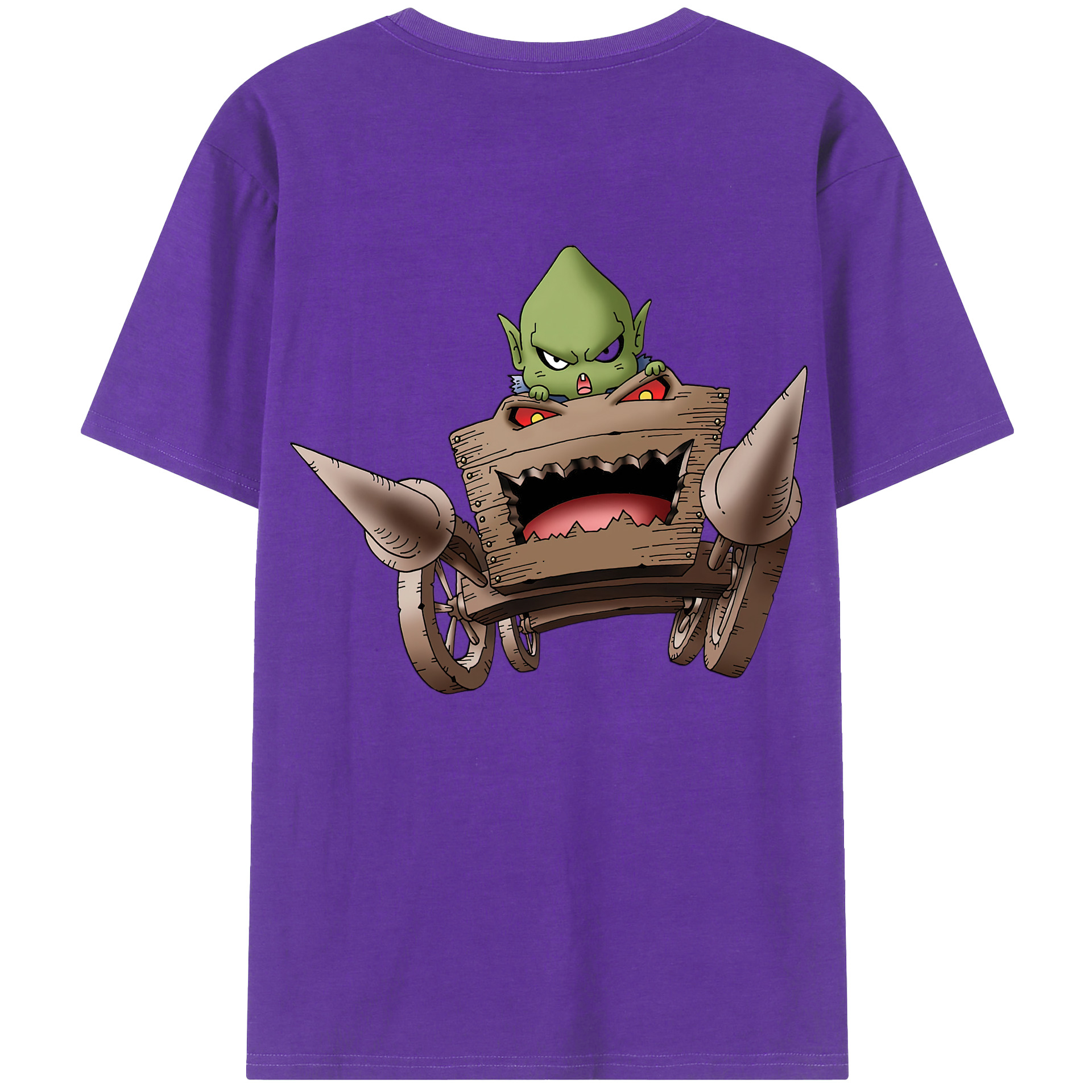 （画像用） ドラゴンクエスト Doragon Kuesuto Dragon Quest 綿100％ メンズ半袖Tシャツ（バックプリント） 通気性