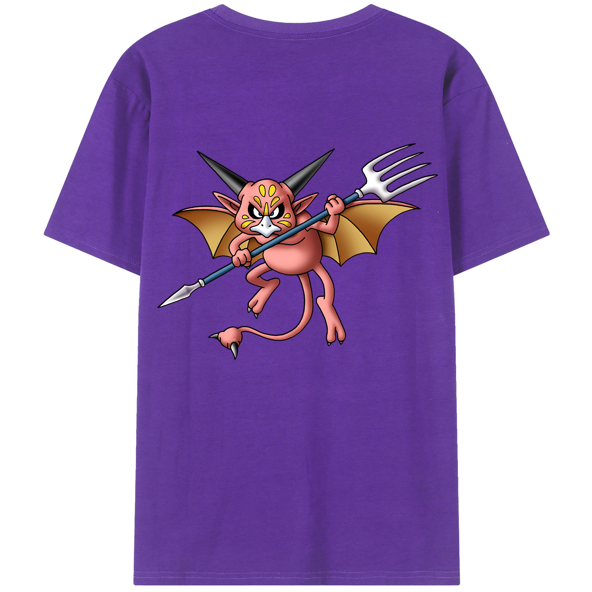 （画像用） ドラゴンクエスト Doragon Kuesuto Dragon Quest 綿100％ メンズ半袖Tシャツ（バックプリント） 通気性
