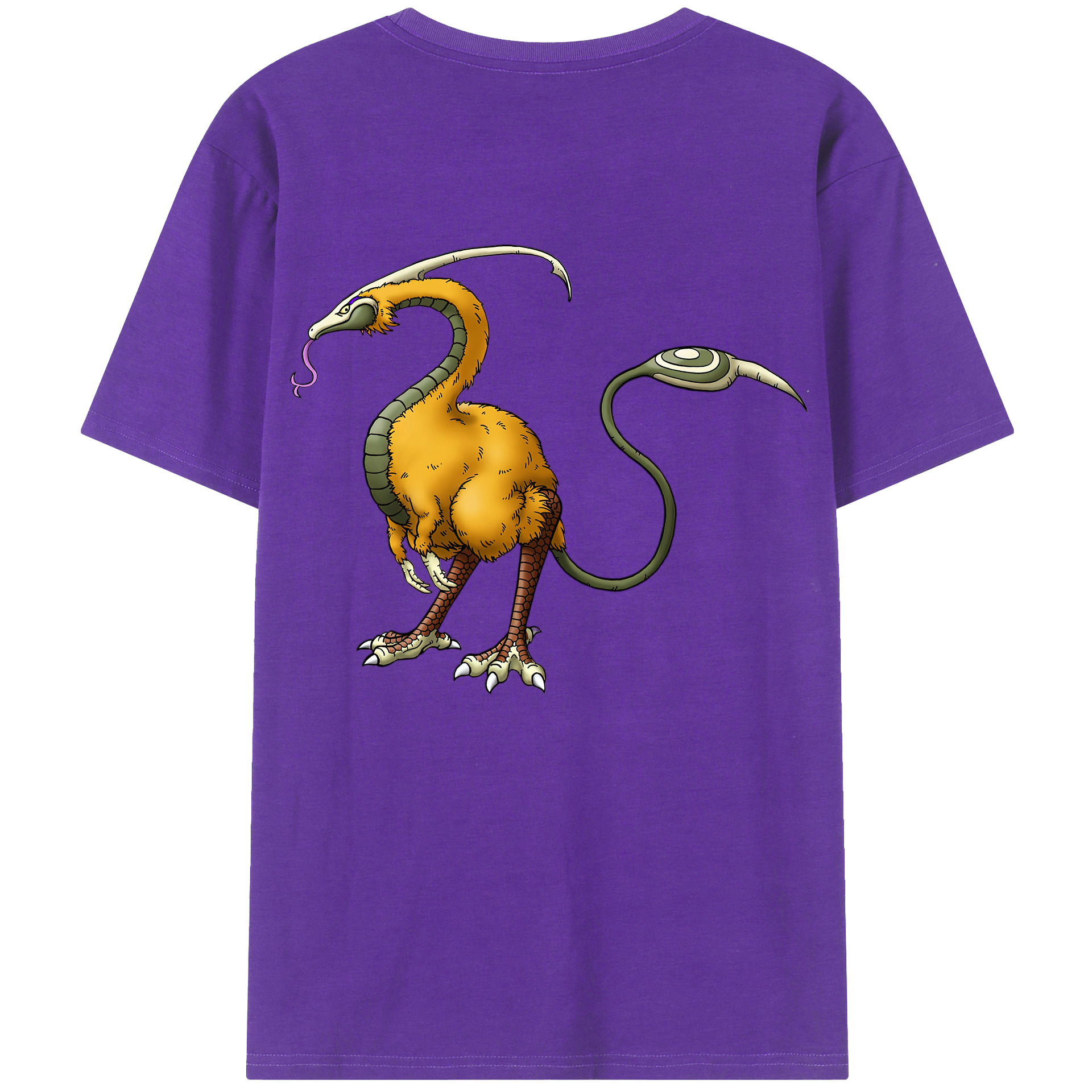 （画像用） ドラゴンクエスト Doragon Kuesuto Dragon Quest 綿100％ メンズ半袖Tシャツ（バックプリント） 通気性