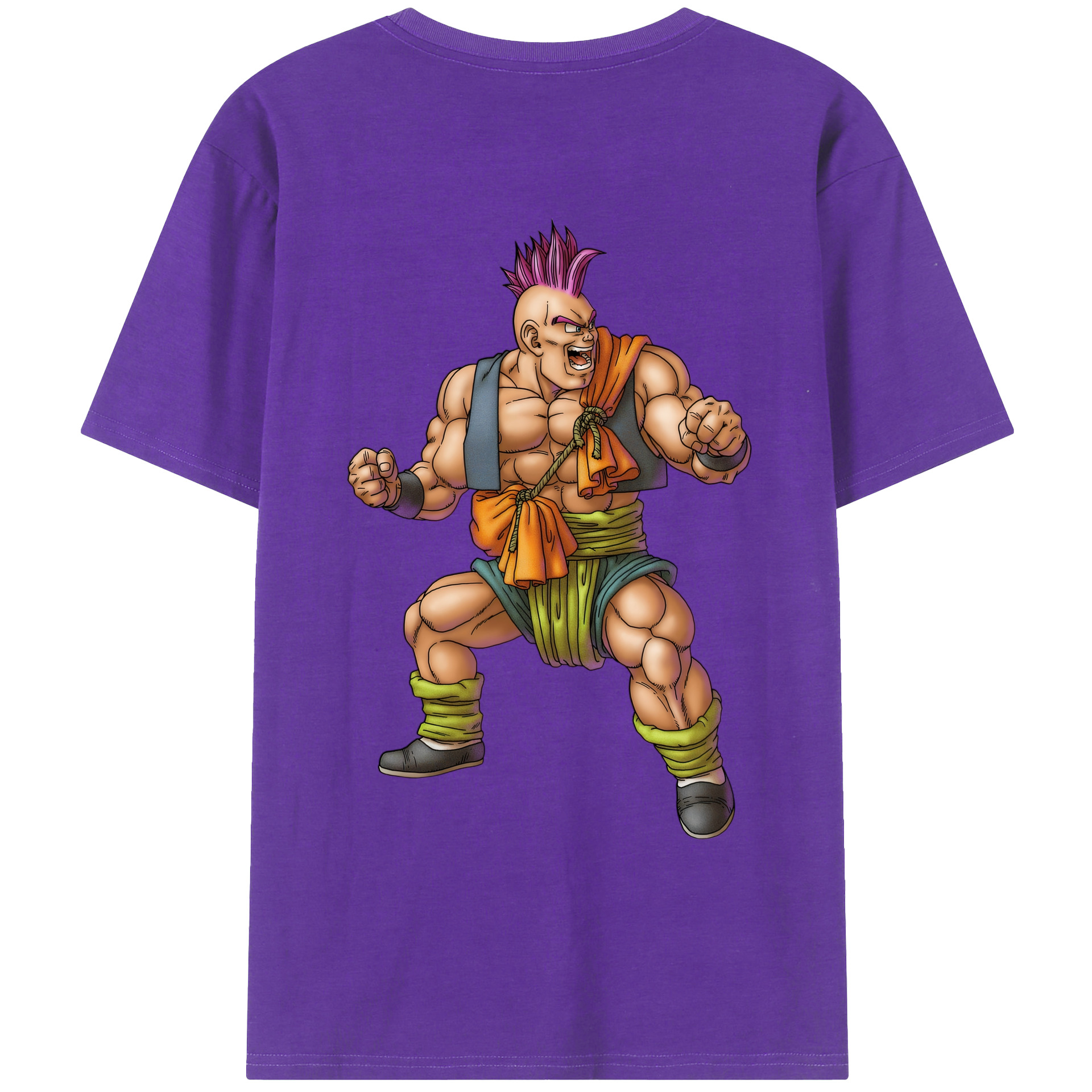 （画像用） ドラゴンクエスト Doragon Kuesuto Dragon Quest 綿100％ メンズ半袖Tシャツ（バックプリント） 通気性