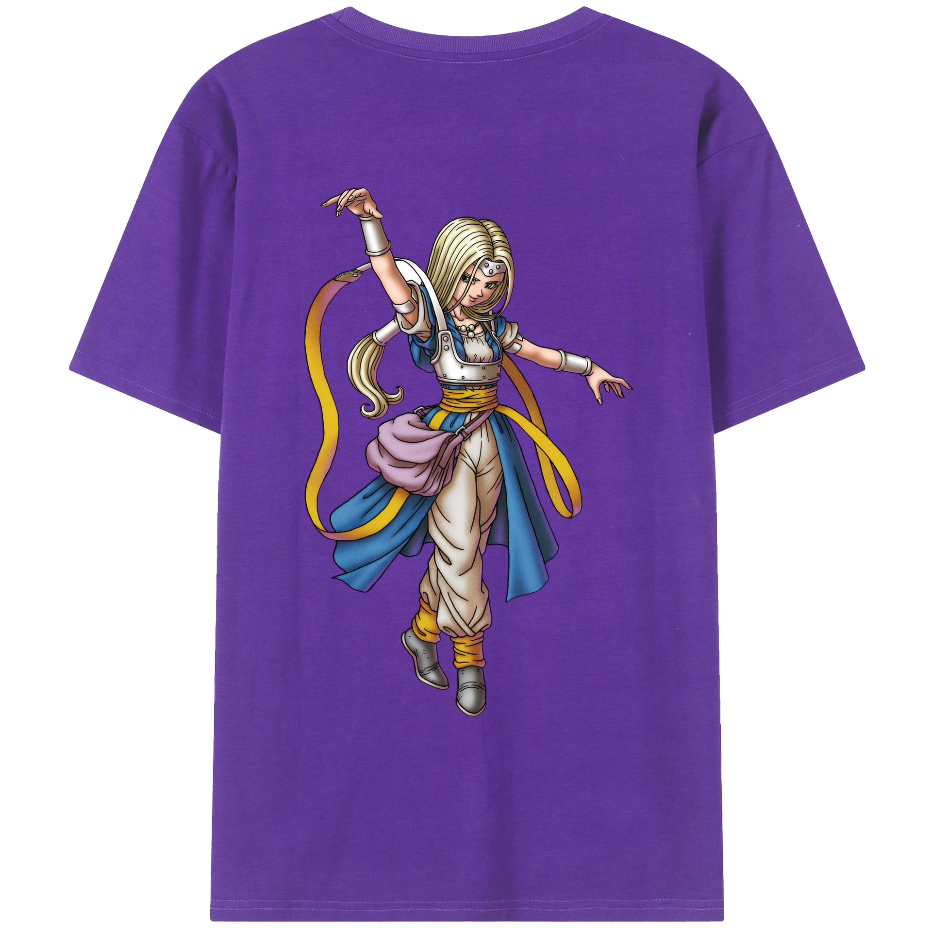 （画像用） ドラゴンクエスト Doragon Kuesuto Dragon Quest 綿100％ メンズ半袖Tシャツ（バックプリント） 通気性