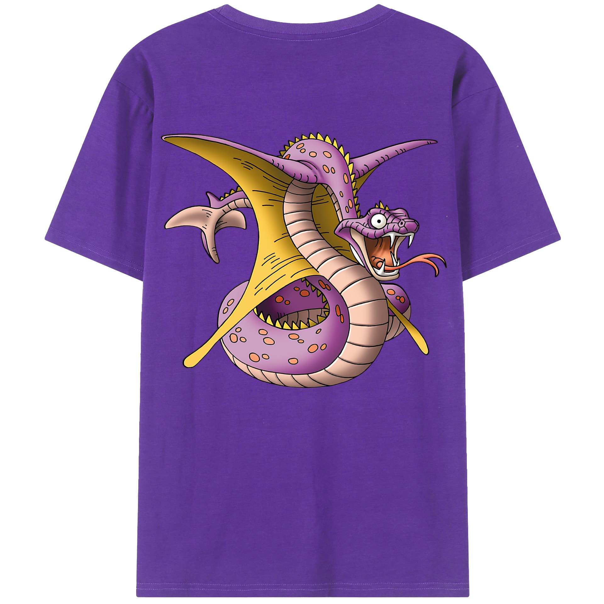 （画像用） ドラゴンクエスト Doragon Kuesuto Dragon Quest 綿100％ メンズ半袖Tシャツ（バックプリント） 通気性