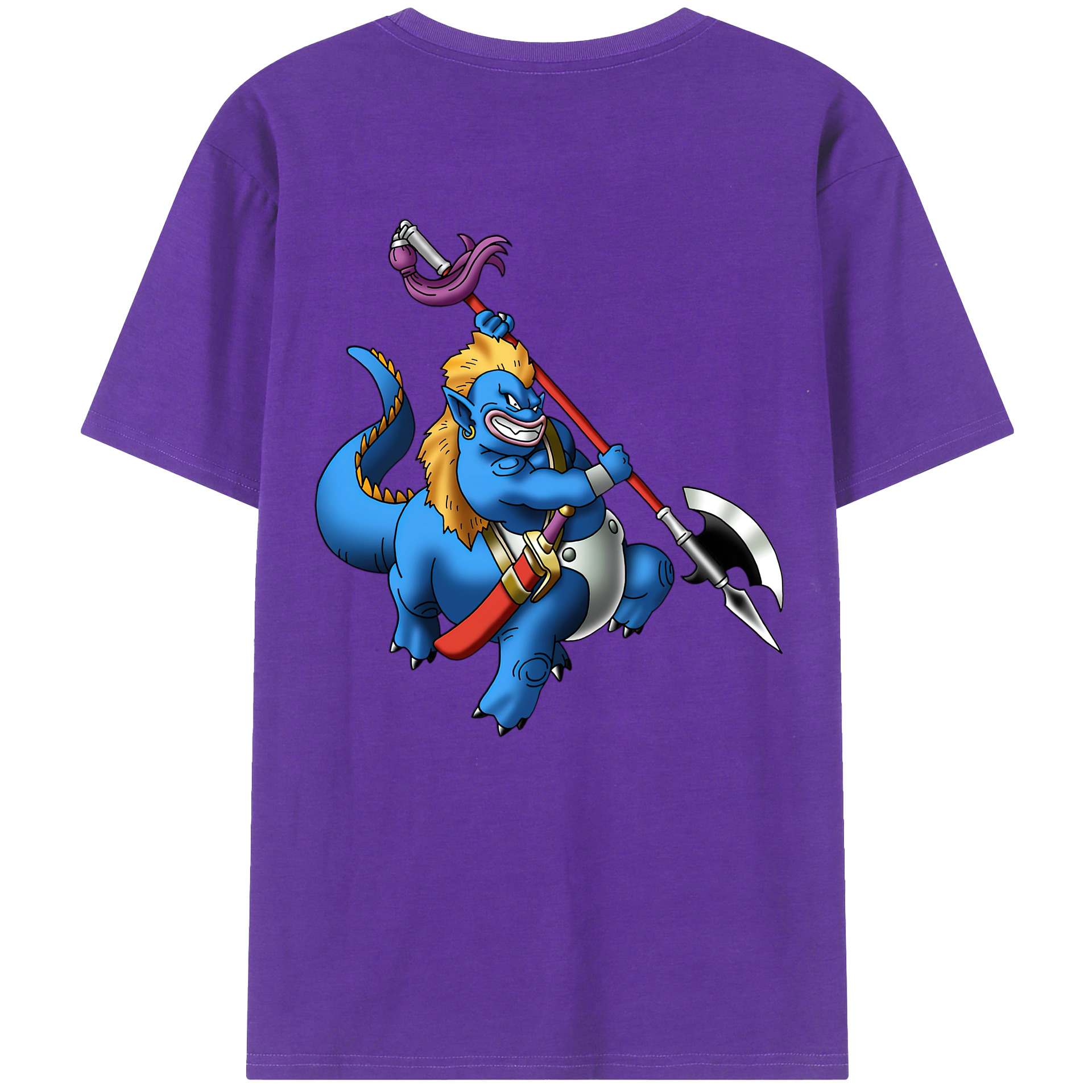 （画像用） ドラゴンクエスト Doragon Kuesuto Dragon Quest 綿100％ メンズ半袖Tシャツ（バックプリント） 通気性